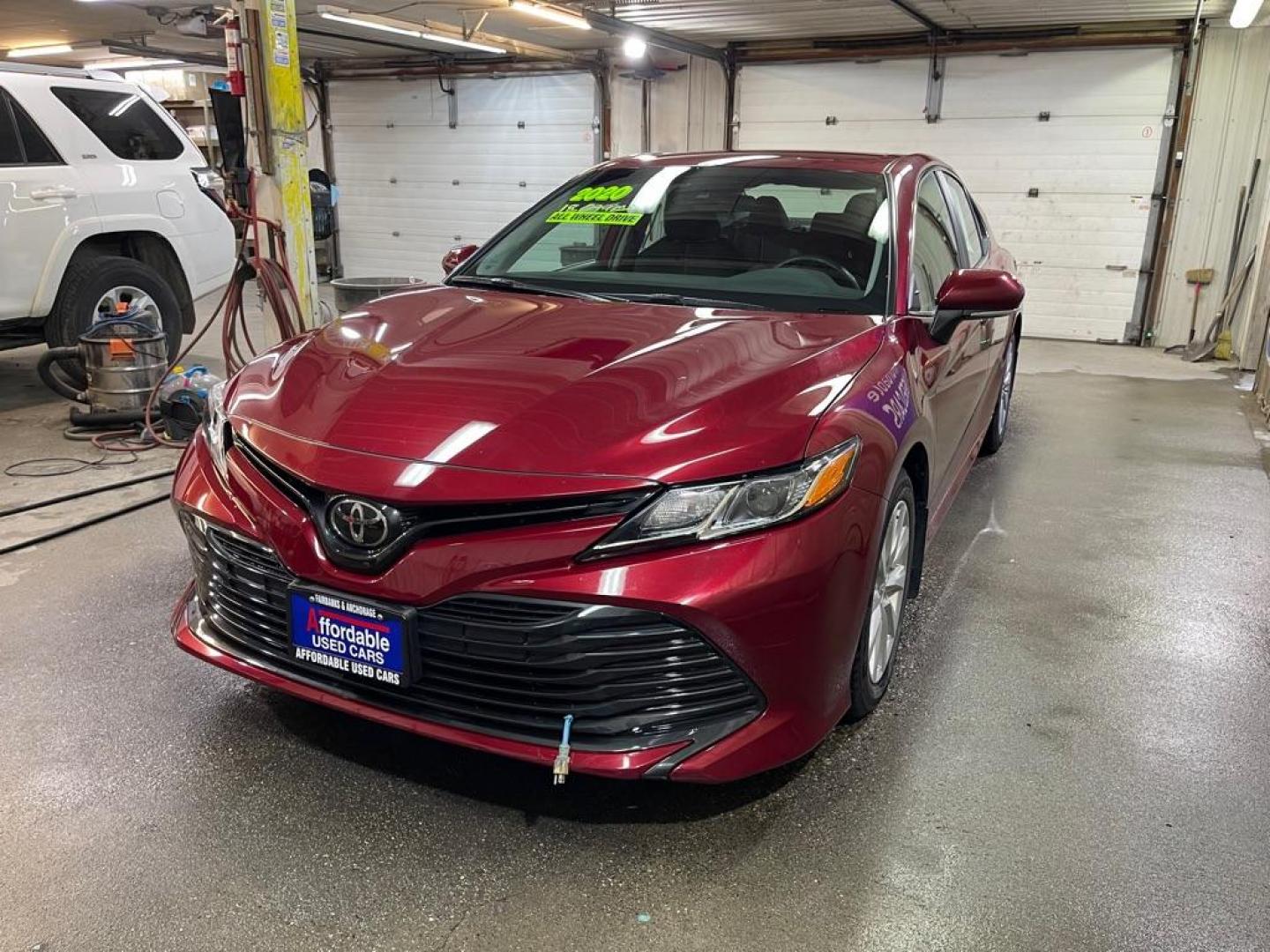 2020 RED TOYOTA CAMRY AWD LE LE (4T1C11BK0LU) with an 2.5L engine, Automatic transmission, located at 2525 S. Cushman, Fairbanks, AK, 99701, (907) 452-5707, 64.824036, -147.712311 - Photo#1