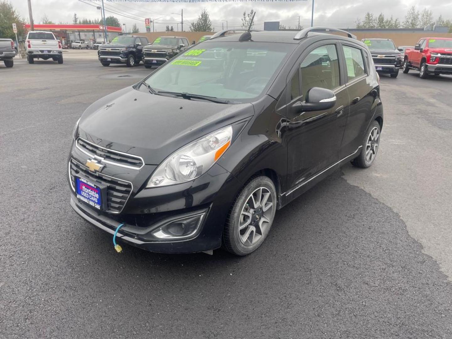 2015 BLACK CHEVROLET SPARK 2LT (KL8CF6S95FC) with an 1.2L engine, Continuously Variable transmission, located at 2525 S. Cushman, Fairbanks, AK, 99701, (907) 452-5707, 64.824036, -147.712311 - Photo#1