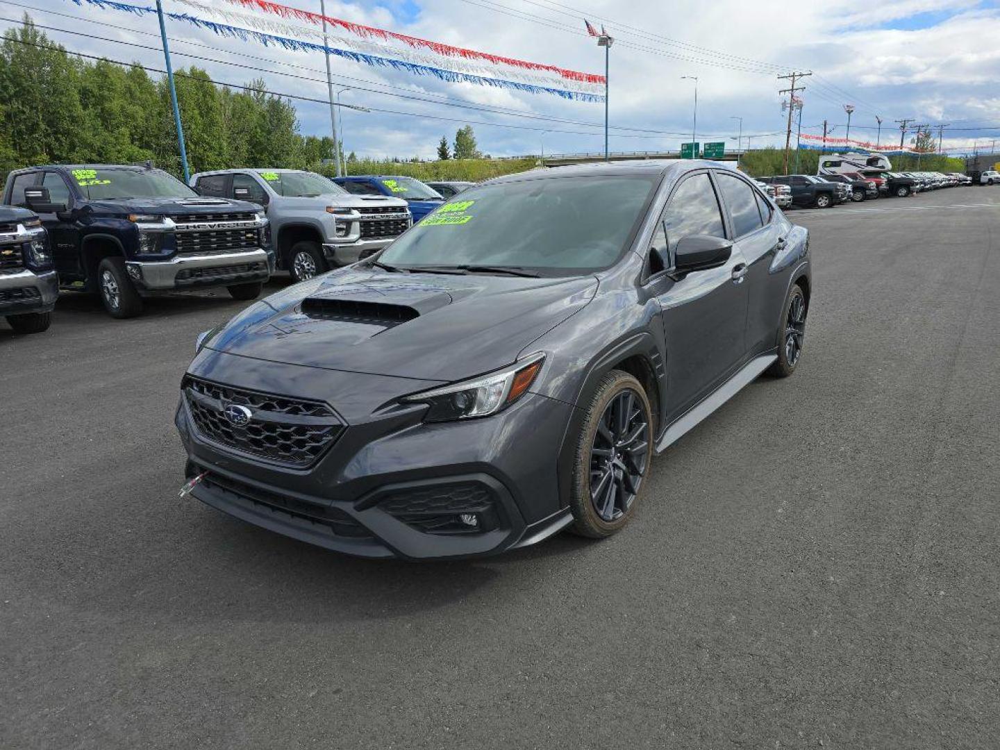 2022 BLACK SUBARU WRX PREMIUM (JF1VBAF65N9) with an 2.5L engine, Manual transmission, located at 2525 S. Cushman, Fairbanks, AK, 99701, (907) 452-5707, 64.824036, -147.712311 - Photo#1