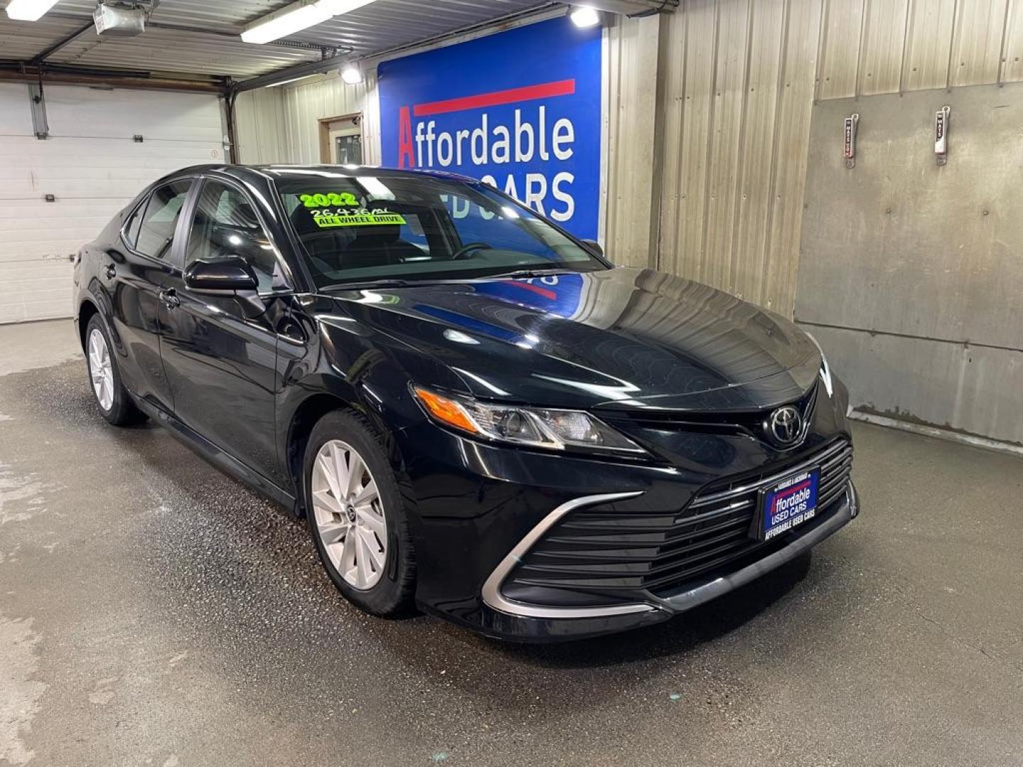 2022 BLUE TOYOTA CAMRY LE (4T1C11BK0NU) with an 2.5L engine, Automatic transmission, located at 2525 S. Cushman, Fairbanks, AK, 99701, (907) 452-5707, 64.824036, -147.712311 - Photo#0