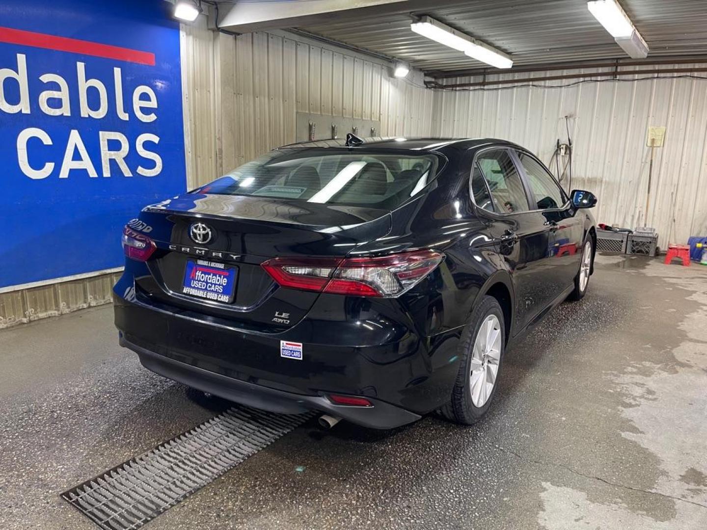 2022 BLUE TOYOTA CAMRY LE (4T1C11BK0NU) with an 2.5L engine, Automatic transmission, located at 2525 S. Cushman, Fairbanks, AK, 99701, (907) 452-5707, 64.824036, -147.712311 - Photo#2