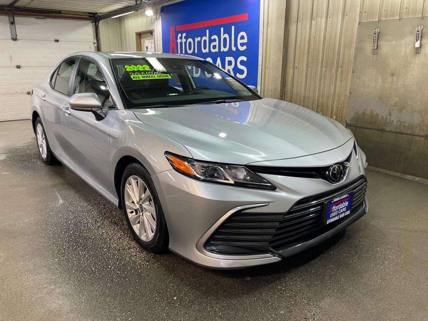 2022 SILVER TOYOTA CAMRY AWD LE LE (4T1C11BK2NU) with an 2.5L engine, Automatic transmission, located at 2525 S. Cushman, Fairbanks, AK, 99701, (907) 452-5707, 64.824036, -147.712311 - Photo#0