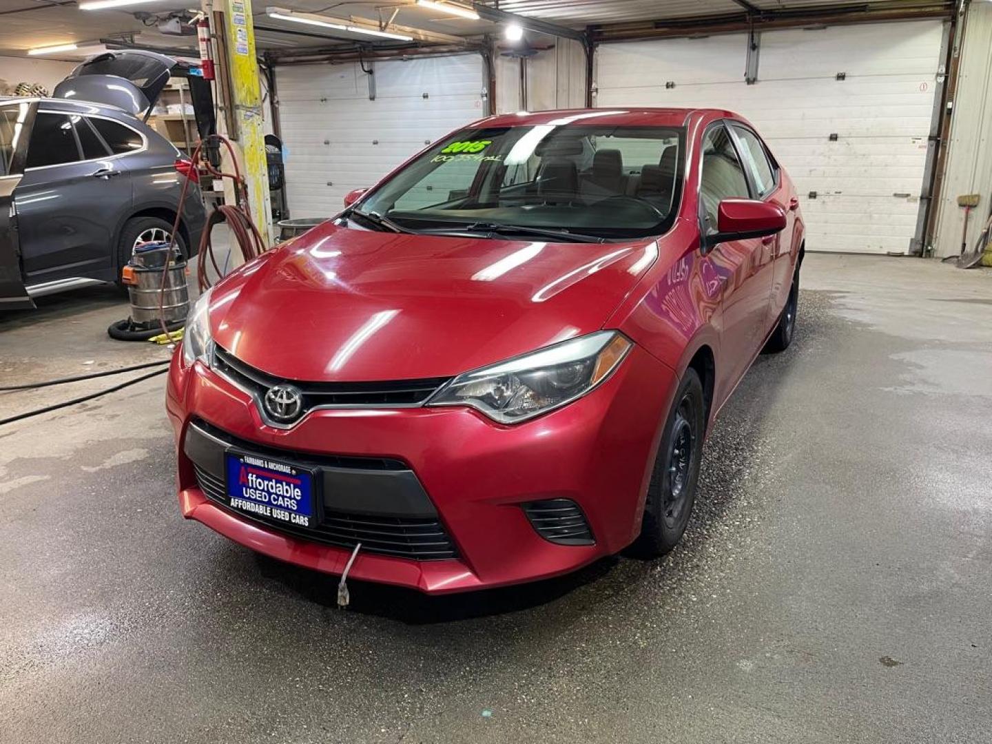 2015 RED TOYOTA COROLLA L (2T1BURHE7FC) with an 1.8L engine, Automatic transmission, located at 2525 S. Cushman, Fairbanks, AK, 99701, (907) 452-5707, 64.824036, -147.712311 - Photo#1