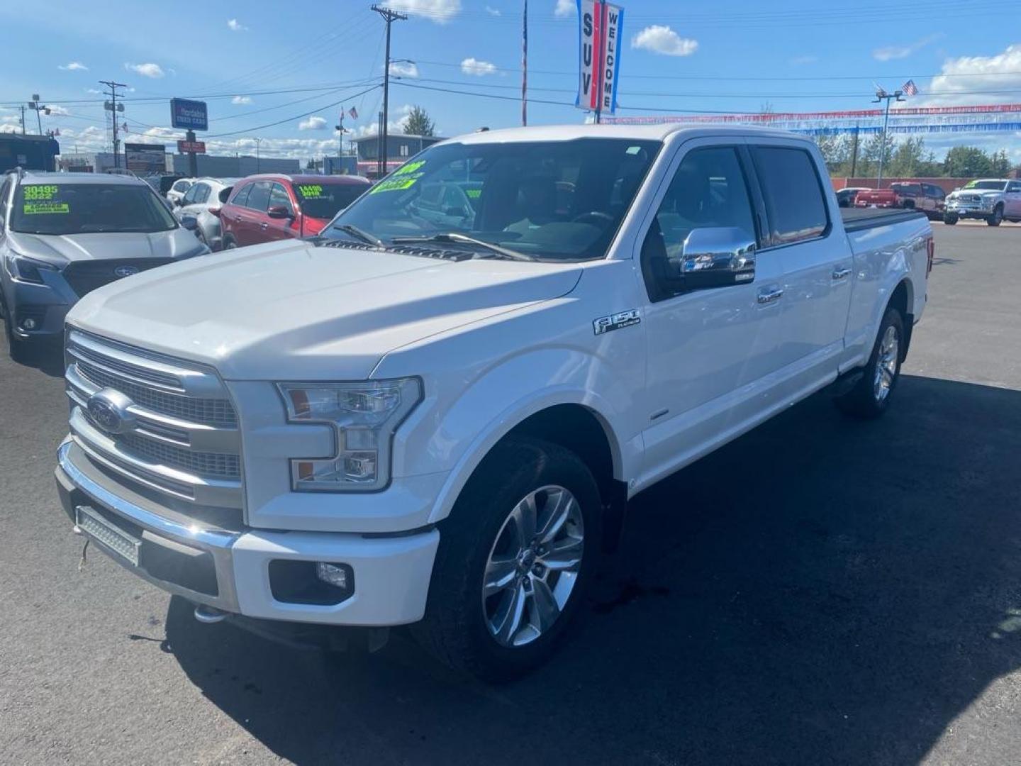 2016 WHITE FORD F150 Platinum SUPERCREW (1FTFW1EG7GF) with an 3.5L engine, Automatic transmission, located at 2525 S. Cushman, Fairbanks, AK, 99701, (907) 452-5707, 64.824036, -147.712311 - Photo#0