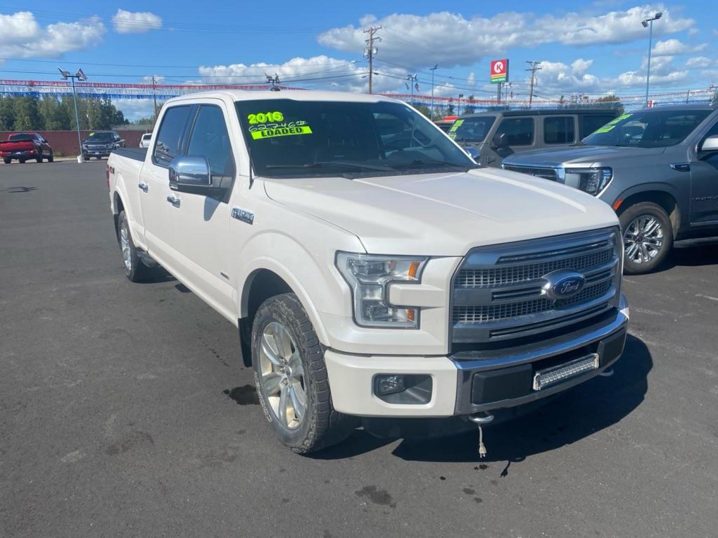 2016 WHITE FORD F150 Platinum SUPERCREW (1FTFW1EG7GF) with an 3.5L engine, Automatic transmission, located at 2525 S. Cushman, Fairbanks, AK, 99701, (907) 452-5707, 64.824036, -147.712311 - Photo#1