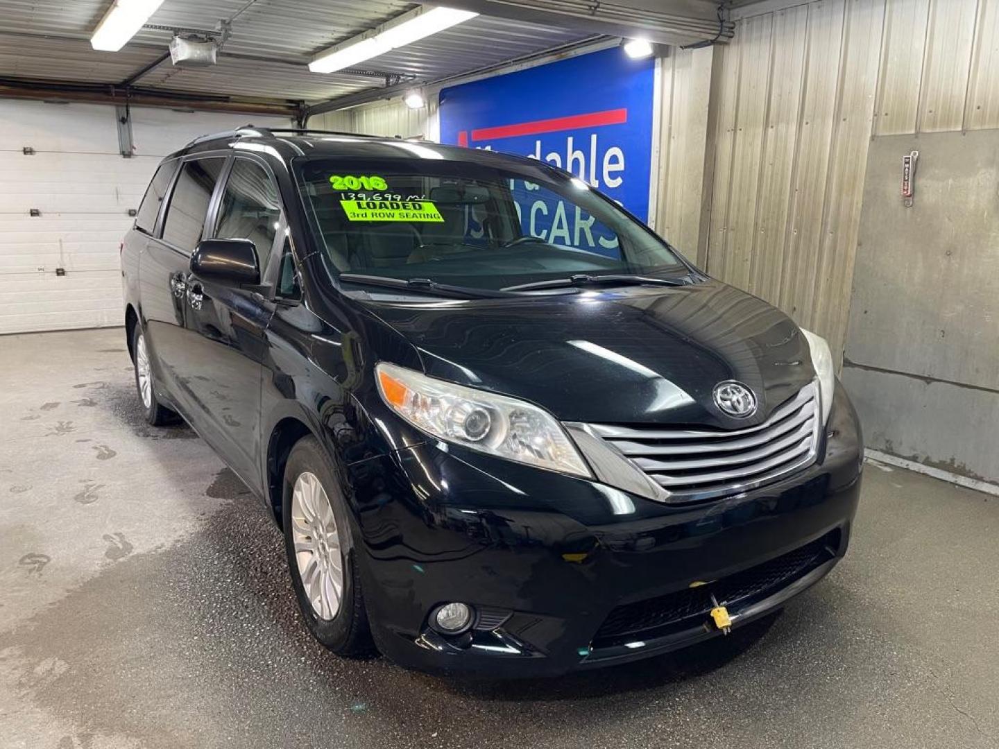 2016 BLACK TOYOTA SIENNA XLE (5TDYK3DC1GS) with an 3.5L engine, Automatic transmission, located at 2525 S. Cushman, Fairbanks, AK, 99701, (907) 452-5707, 64.824036, -147.712311 - Photo#0