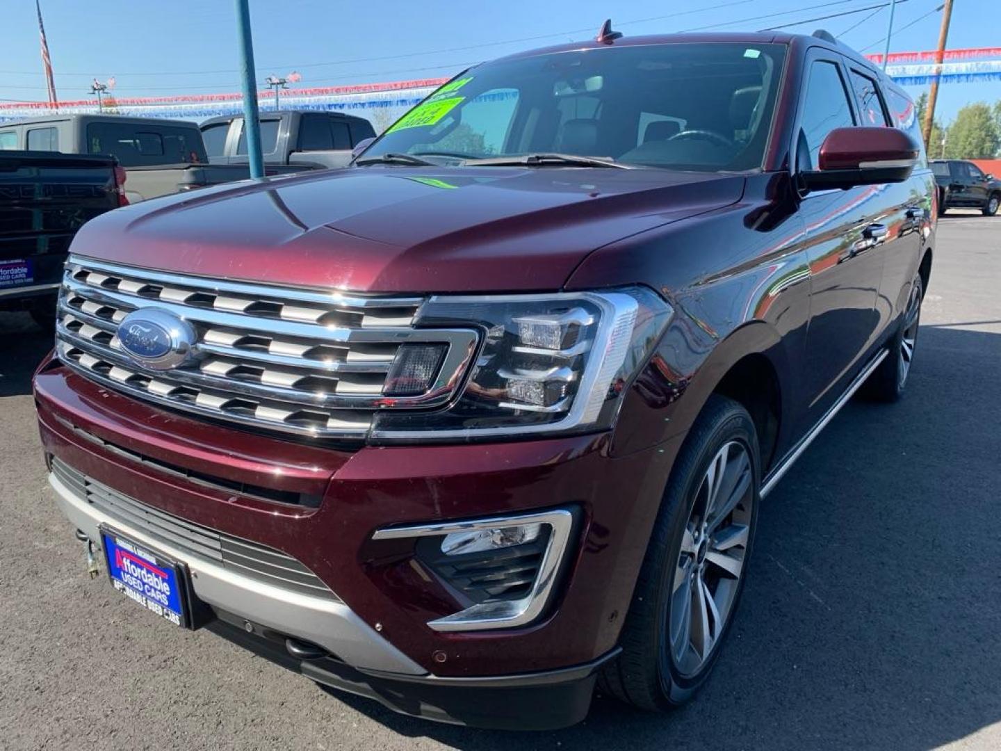 2021 MAROON FORD EXPEDITION MAX LIMITED (1FMJK2AT6ME) with an 3.5L engine, Automatic transmission, located at 2525 S. Cushman, Fairbanks, AK, 99701, (907) 452-5707, 64.824036, -147.712311 - Photo#1