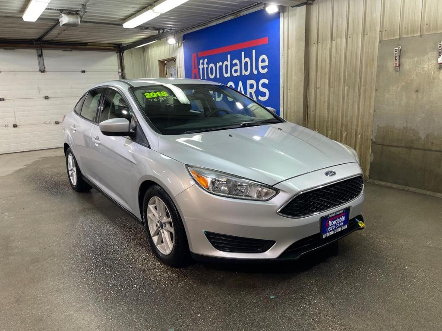 2018 SILVER FORD FOCUS SE (1FADP3F22JL) with an 2.0L engine, Automatic transmission, located at 2525 S. Cushman, Fairbanks, AK, 99701, (907) 452-5707, 64.824036, -147.712311 - Photo#0