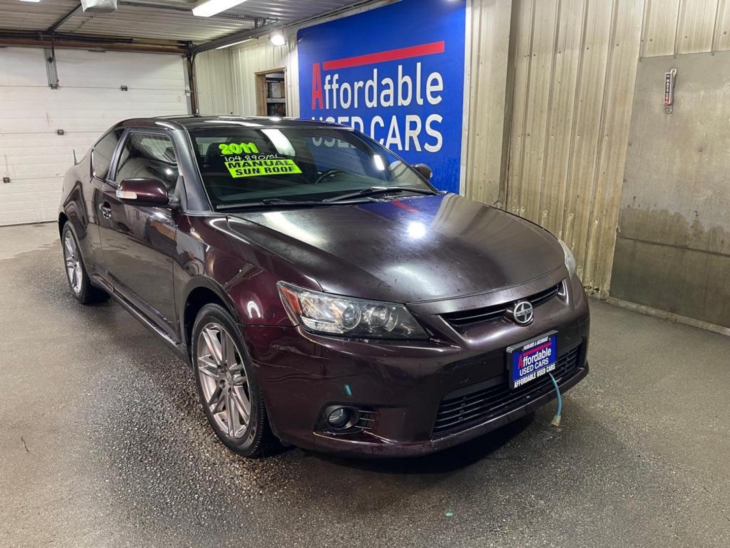 2011 MAROON SCION TC (JTKJF5C74B3) with an 2.5L engine, Automatic transmission, located at 2525 S. Cushman, Fairbanks, AK, 99701, (907) 452-5707, 64.824036, -147.712311 - Photo#0