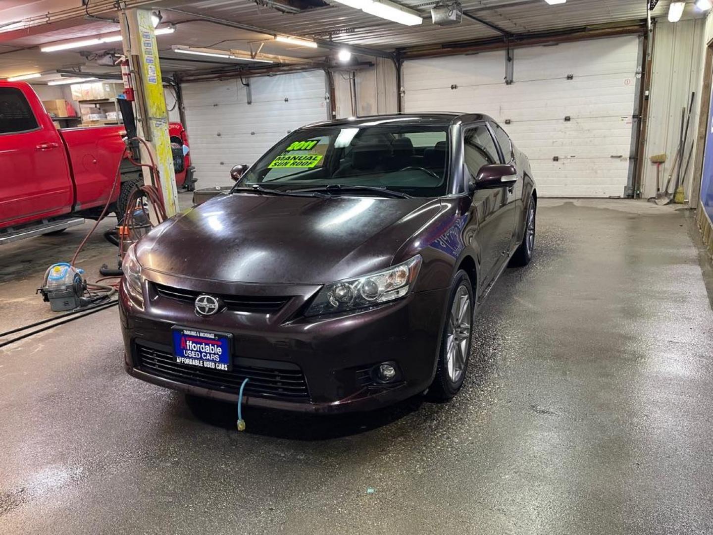 2011 MAROON SCION TC (JTKJF5C74B3) with an 2.5L engine, Automatic transmission, located at 2525 S. Cushman, Fairbanks, AK, 99701, (907) 452-5707, 64.824036, -147.712311 - Photo#1