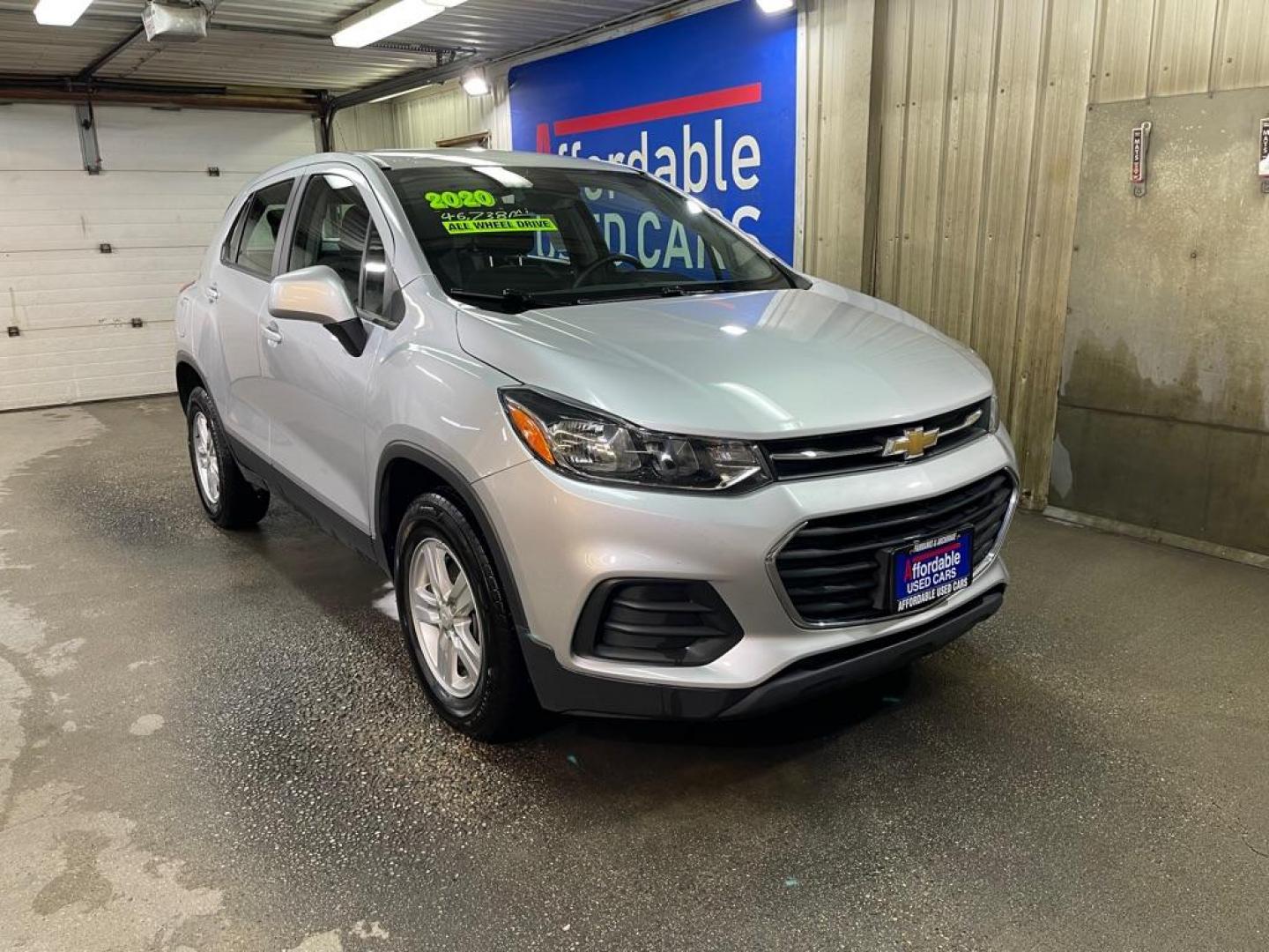 2020 SILVER CHEVROLET TRAX LS (3GNCJNSBXLL) with an 1.4L engine, Automatic transmission, located at 2525 S. Cushman, Fairbanks, AK, 99701, (907) 452-5707, 64.824036, -147.712311 - Photo#0