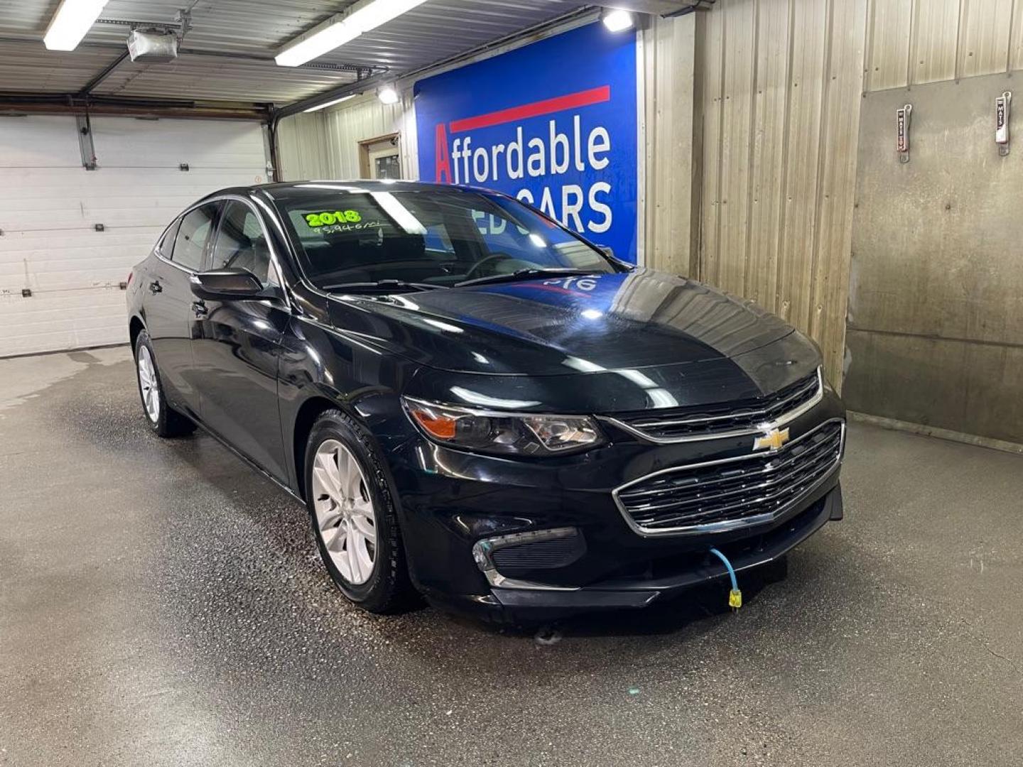 2018 BLACK CHEVROLET MALIBU LT (1G1ZD5ST2JF) with an 1.5L engine, Automatic transmission, located at 2525 S. Cushman, Fairbanks, AK, 99701, (907) 452-5707, 64.824036, -147.712311 - Photo#0