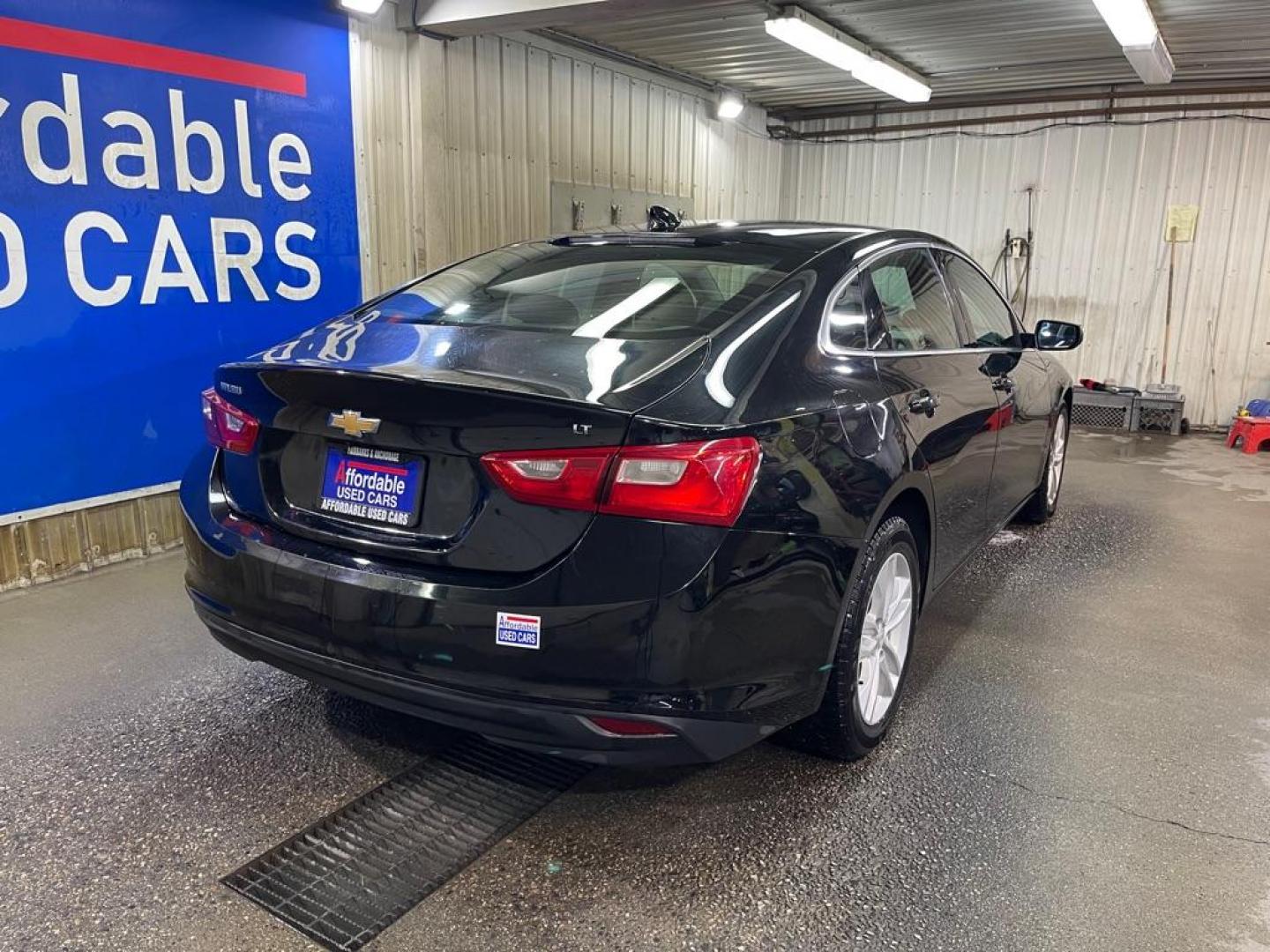 2018 BLACK CHEVROLET MALIBU LT (1G1ZD5ST2JF) with an 1.5L engine, Automatic transmission, located at 2525 S. Cushman, Fairbanks, AK, 99701, (907) 452-5707, 64.824036, -147.712311 - Photo#2