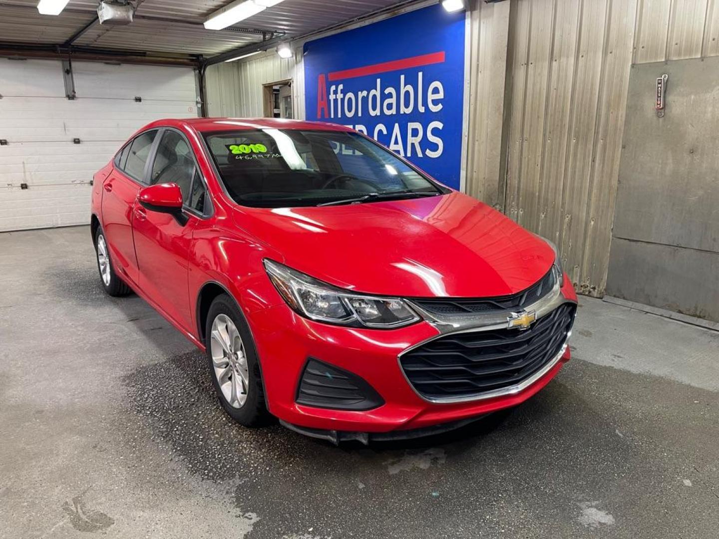 2019 RED CHEVROLET CRUZE LS (1G1BC5SM1K7) with an 1.4L engine, Automatic transmission, located at 2525 S. Cushman, Fairbanks, AK, 99701, (907) 452-5707, 64.824036, -147.712311 - Photo#0