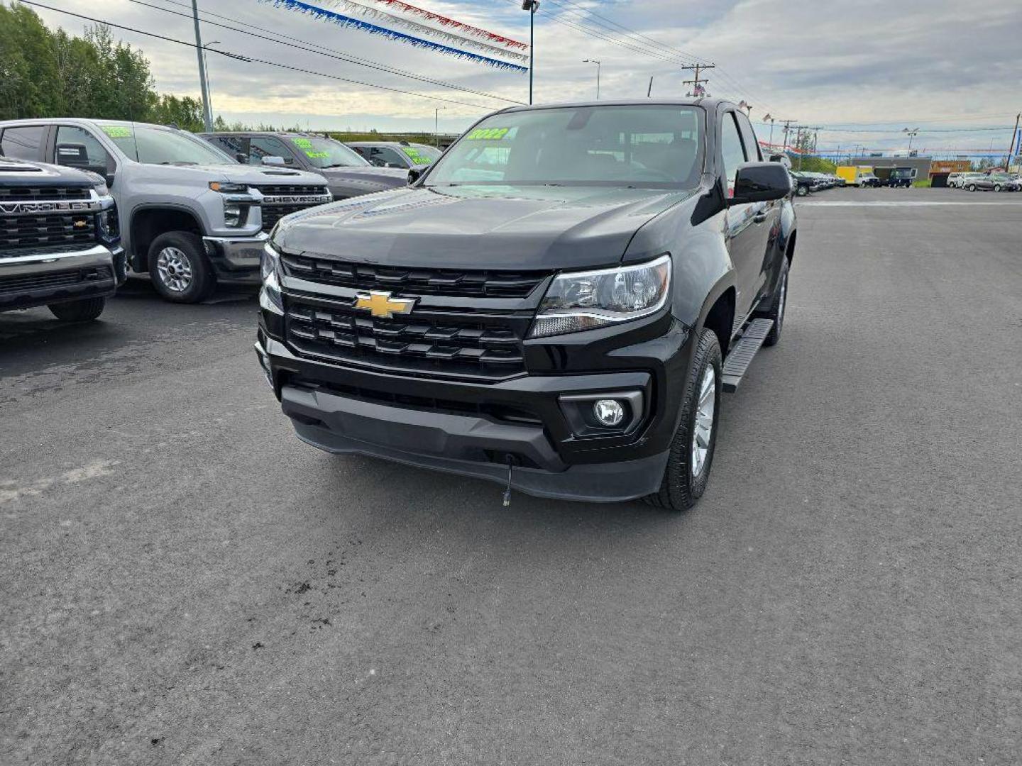 2022 BLACK CHEVROLET COLORADO LT (1GCHSCEA6N1) with an 2.5L engine, Automatic transmission, located at 2525 S. Cushman, Fairbanks, AK, 99701, (907) 452-5707, 64.824036, -147.712311 - Photo#1