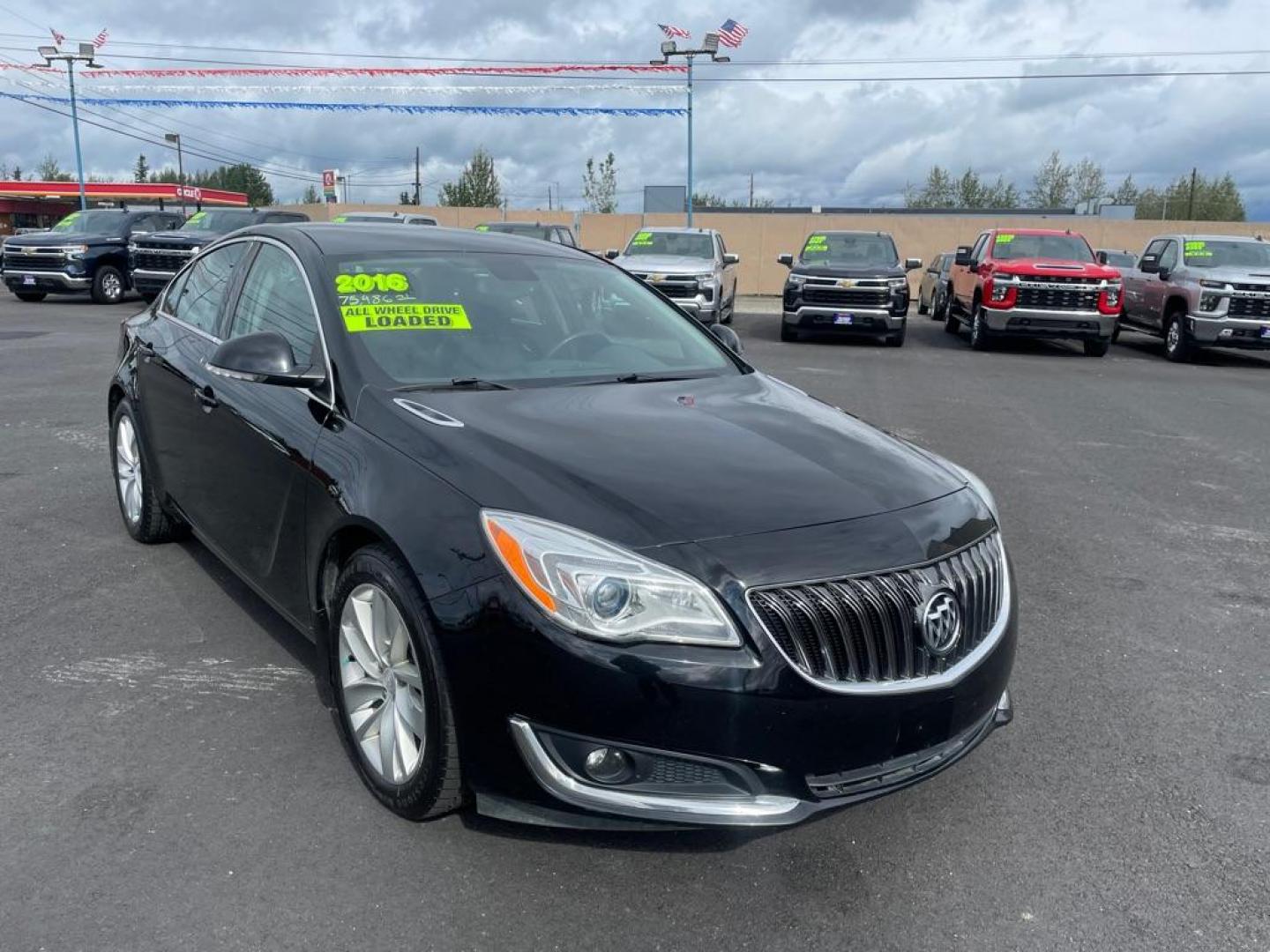 2016 BLACK BUICK REGAL PREMIUM (2G4GT5GX1G9) with an 2.0L engine, Automatic transmission, located at 2525 S. Cushman, Fairbanks, AK, 99701, (907) 452-5707, 64.824036, -147.712311 - Photo#0