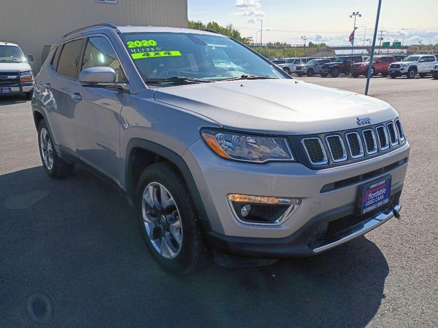 2020 SILVER JEEP COMPASS LIMITED (3C4NJDCB9LT) with an 2.4L engine, Automatic transmission, located at 2525 S. Cushman, Fairbanks, AK, 99701, (907) 452-5707, 64.824036, -147.712311 - Photo#1