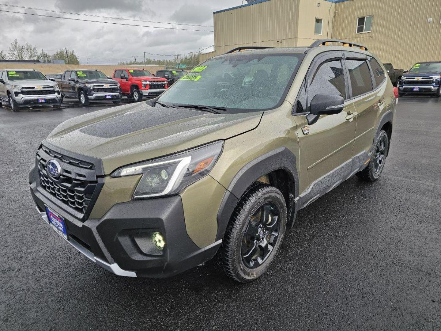 2022 GREEN SUBARU FORESTER WILDERNESS (JF2SKAMC6NH) with an 2.5L engine, Automatic transmission, located at 2525 S. Cushman, Fairbanks, AK, 99701, (907) 452-5707, 64.824036, -147.712311 - Photo#1