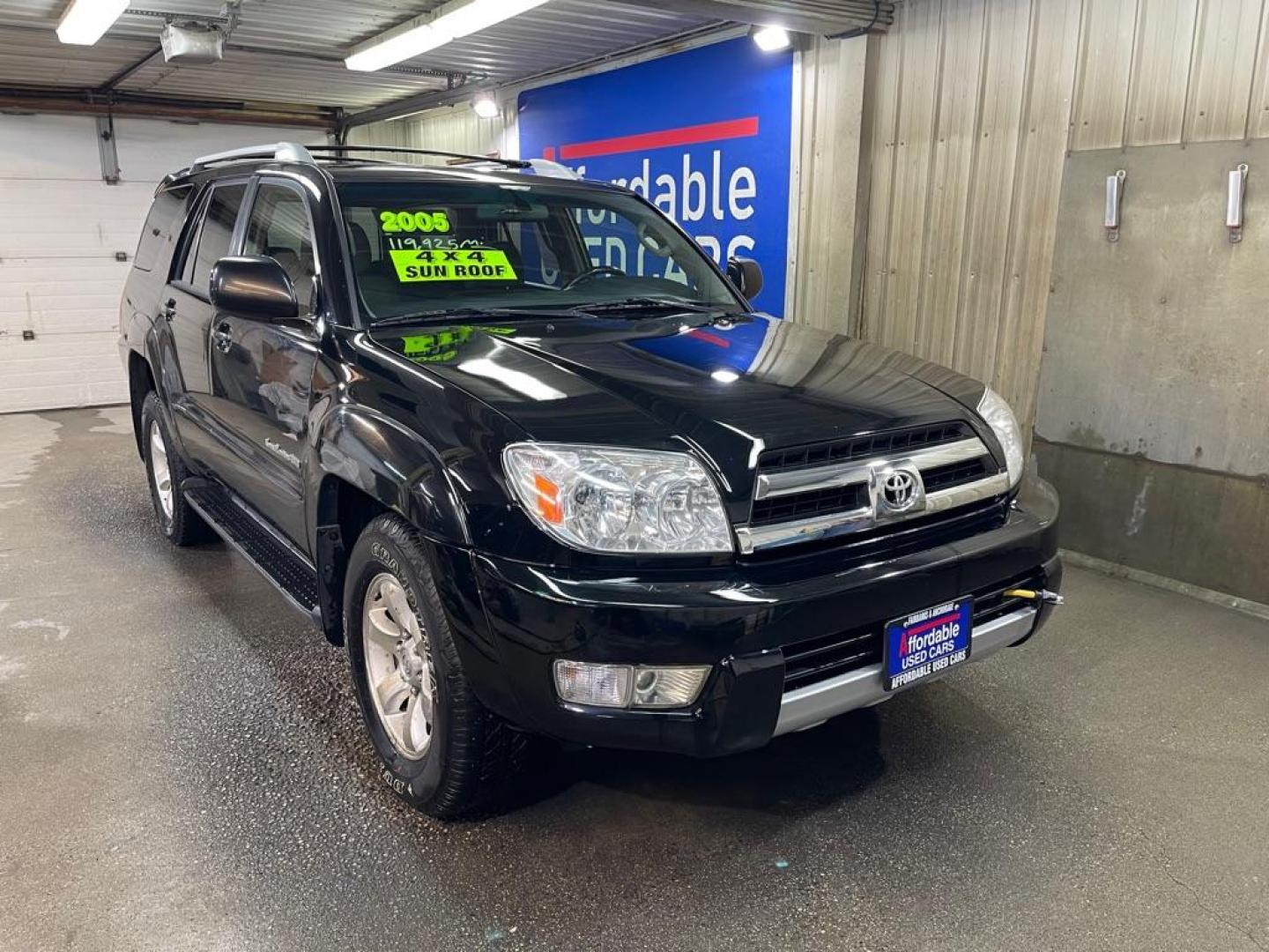 2005 BLACK TOYOTA 4RUNNER SR5 (JTEBU14R150) with an 4.0L engine, Automatic transmission, located at 2525 S. Cushman, Fairbanks, AK, 99701, (907) 452-5707, 64.824036, -147.712311 - Photo#0