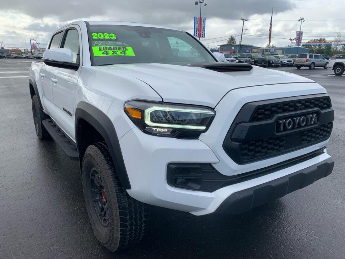 2023 WHITE TOYOTA TACOMA DOUBLE CAB (3TYCZ5ANXPT) with an 3.5L engine, Automatic transmission, located at 2525 S. Cushman, Fairbanks, AK, 99701, (907) 452-5707, 64.824036, -147.712311 - Photo#0