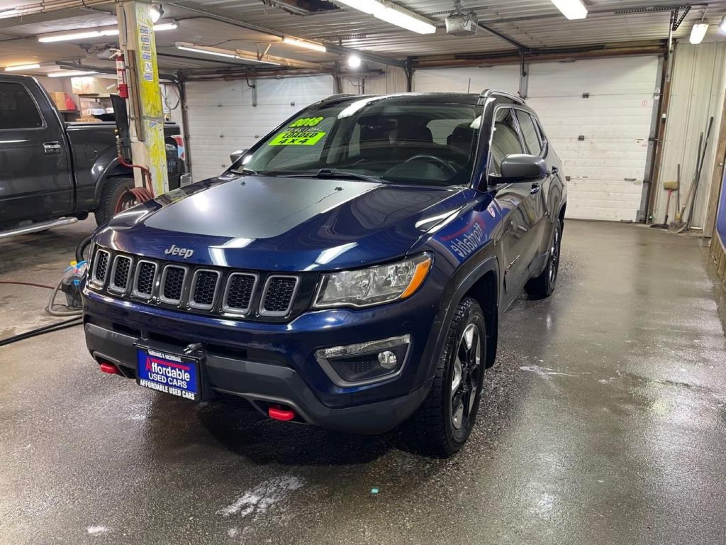 2018 BLUE JEEP COMPASS TRAILHAWK (3C4NJDDB2JT) with an 2.4L engine, Automatic transmission, located at 2525 S. Cushman, Fairbanks, AK, 99701, (907) 452-5707, 64.824036, -147.712311 - Photo#1