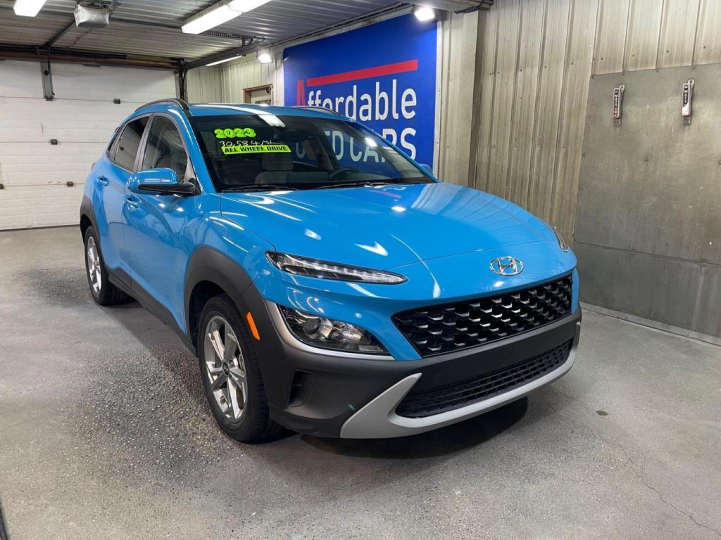 2023 BLUE HYUNDAI KONA SEL (KM8K6CABXPU) with an 2.0L engine, Continuously Variable transmission, located at 2525 S. Cushman, Fairbanks, AK, 99701, (907) 452-5707, 64.824036, -147.712311 - Photo#0