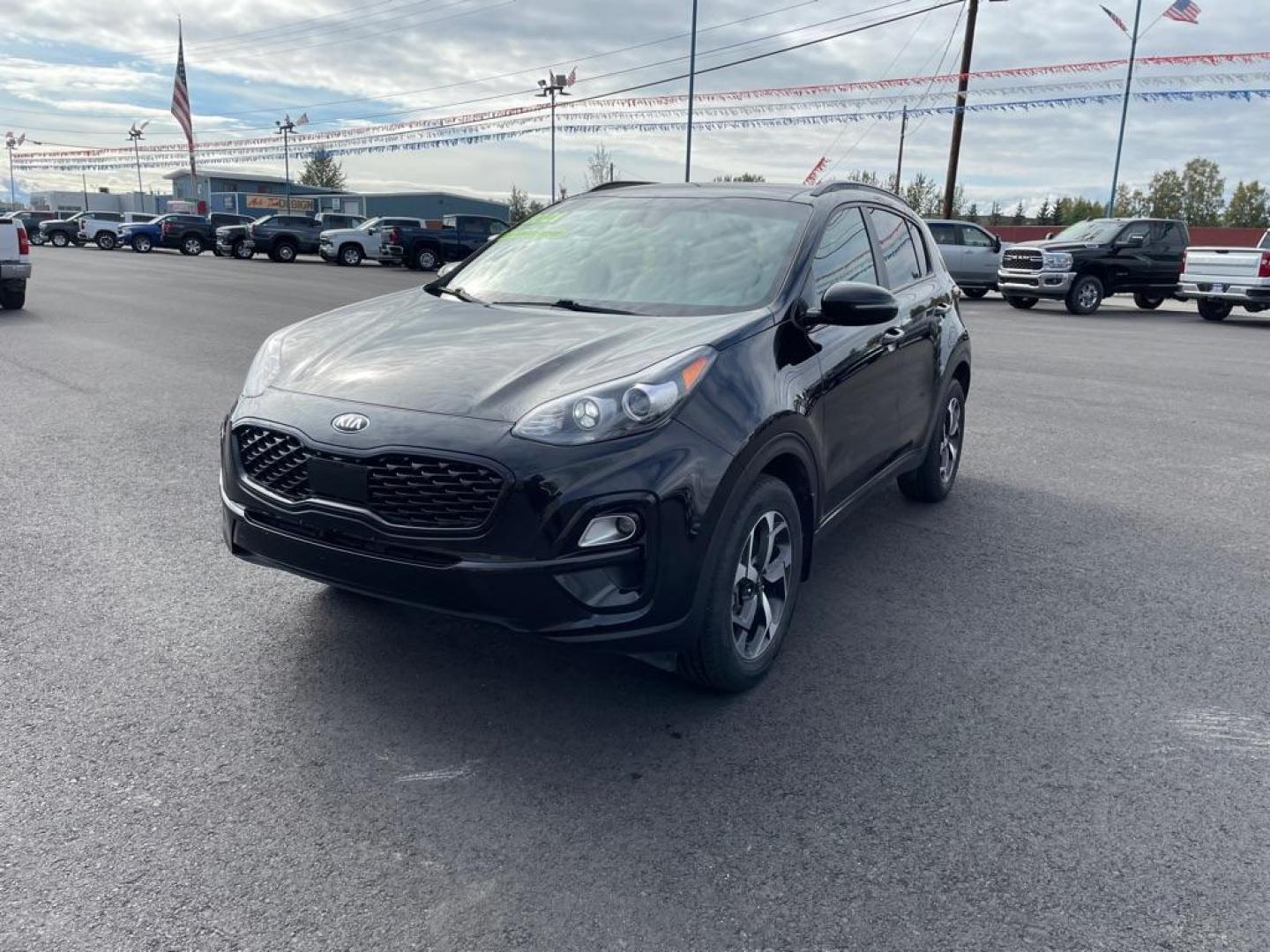 2021 BLACK KIA SPORTAGE S (KNDP6CAC1M7) with an 2.4L engine, Automatic transmission, located at 2525 S. Cushman, Fairbanks, AK, 99701, (907) 452-5707, 64.824036, -147.712311 - Photo#1