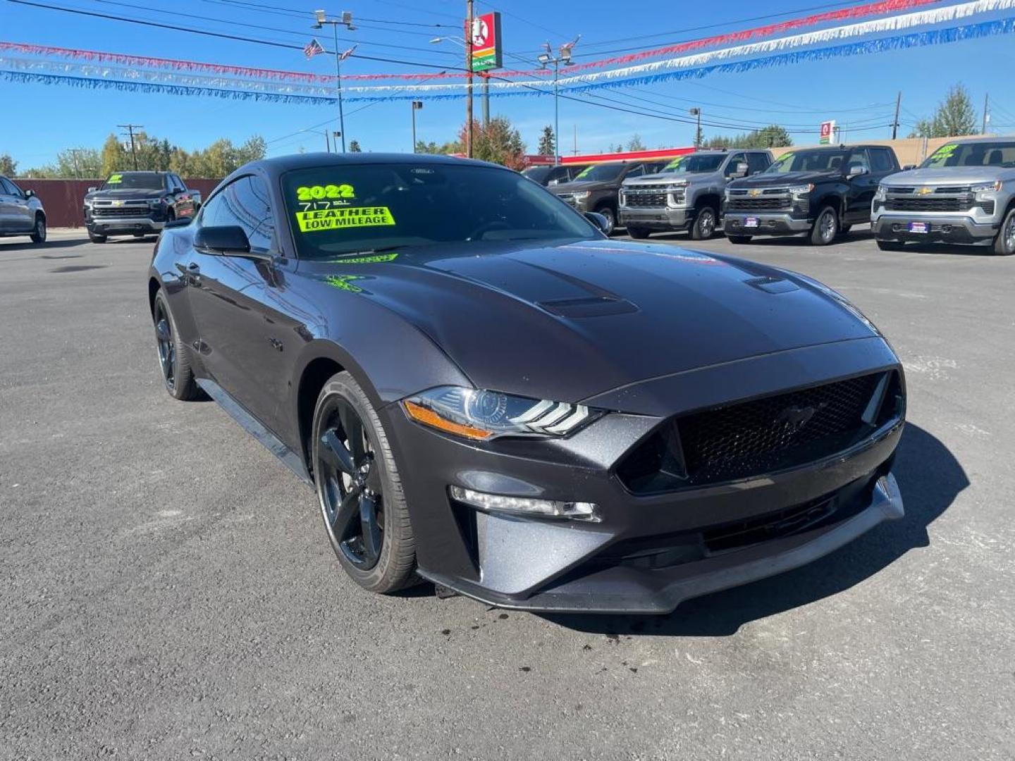 2022 BLACK FORD MUSTANG GT (1FA6P8CF4N5) with an 5.0L engine, Automatic transmission, located at 2525 S. Cushman, Fairbanks, AK, 99701, (907) 452-5707, 64.824036, -147.712311 - Photo#0