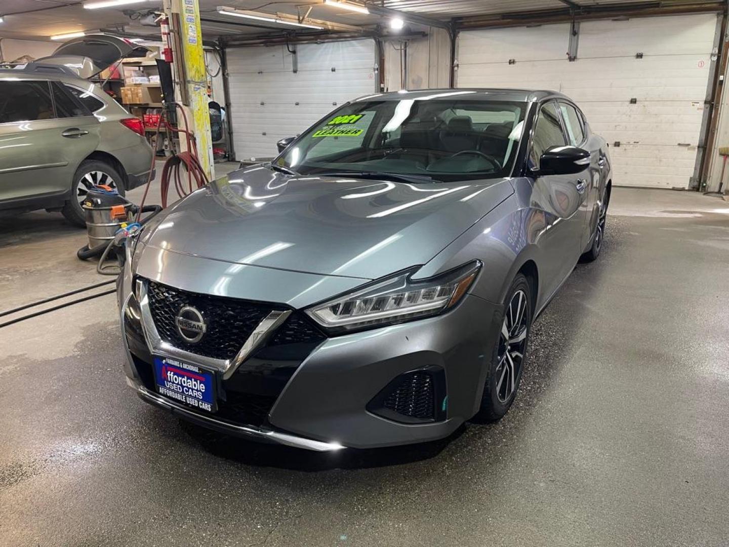 2021 GRAY NISSAN MAXIMA SV (1N4AA6CV6MC) with an 3.5L engine, Continuously Variable transmission, located at 2525 S. Cushman, Fairbanks, AK, 99701, (907) 452-5707, 64.824036, -147.712311 - Photo#1