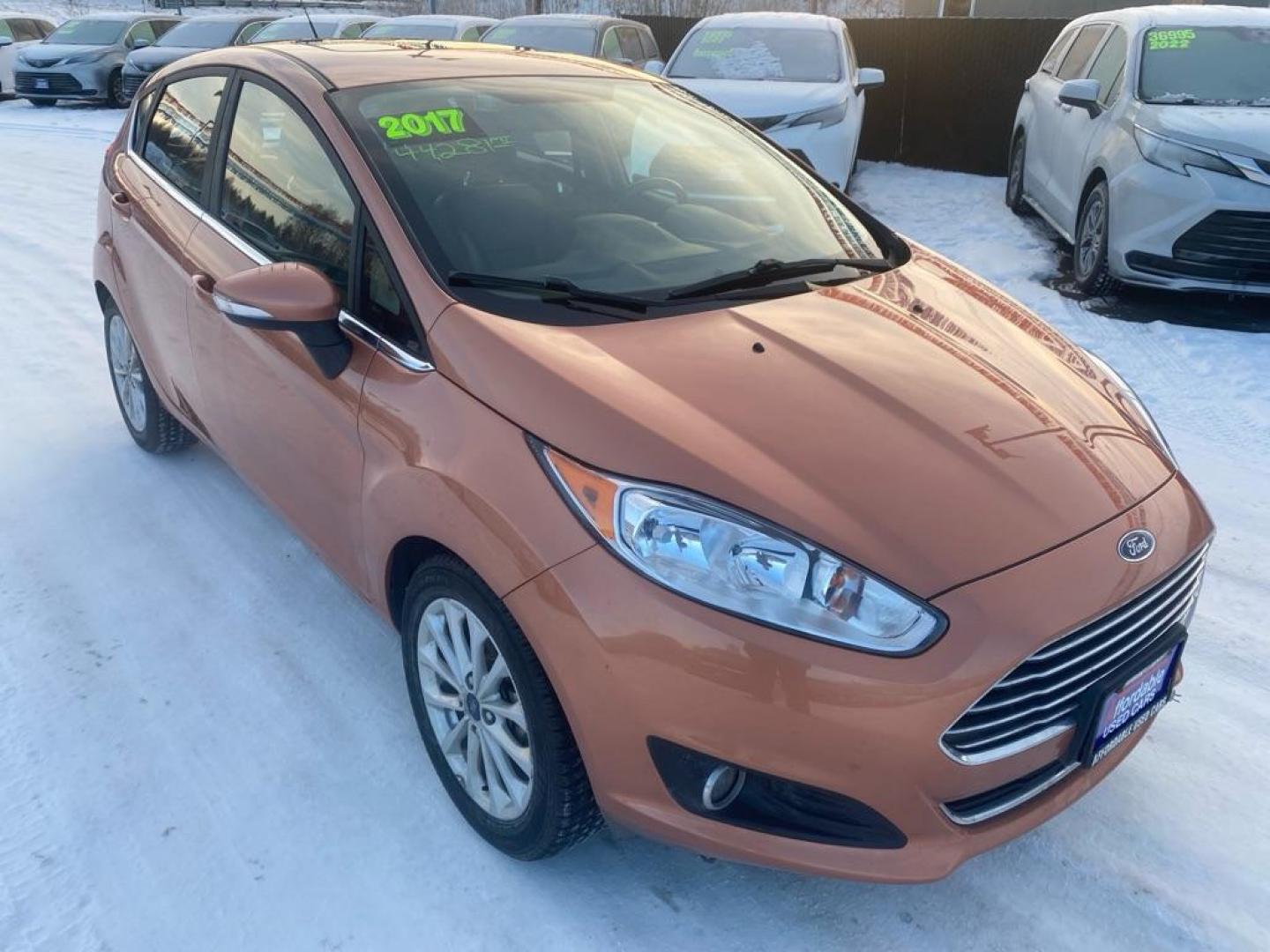 2017 COPPER FORD FIESTA TITANIUM (3FADP4FJ9HM) with an 1.6L engine, Automatic transmission, located at 2525 S. Cushman, Fairbanks, AK, 99701, (907) 452-5707, 64.824036, -147.712311 - Photo#1