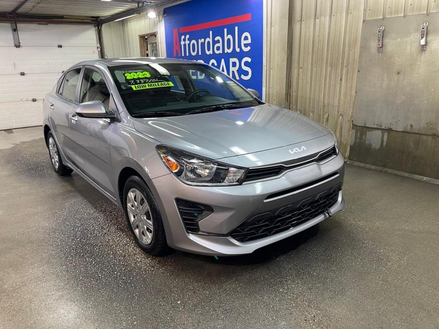 2023 GREY KIA RIO LX (3KPA24AD3PE) with an 1.6L engine, Continuously Variable transmission, located at 2525 S. Cushman, Fairbanks, AK, 99701, (907) 452-5707, 64.824036, -147.712311 - Photo#0