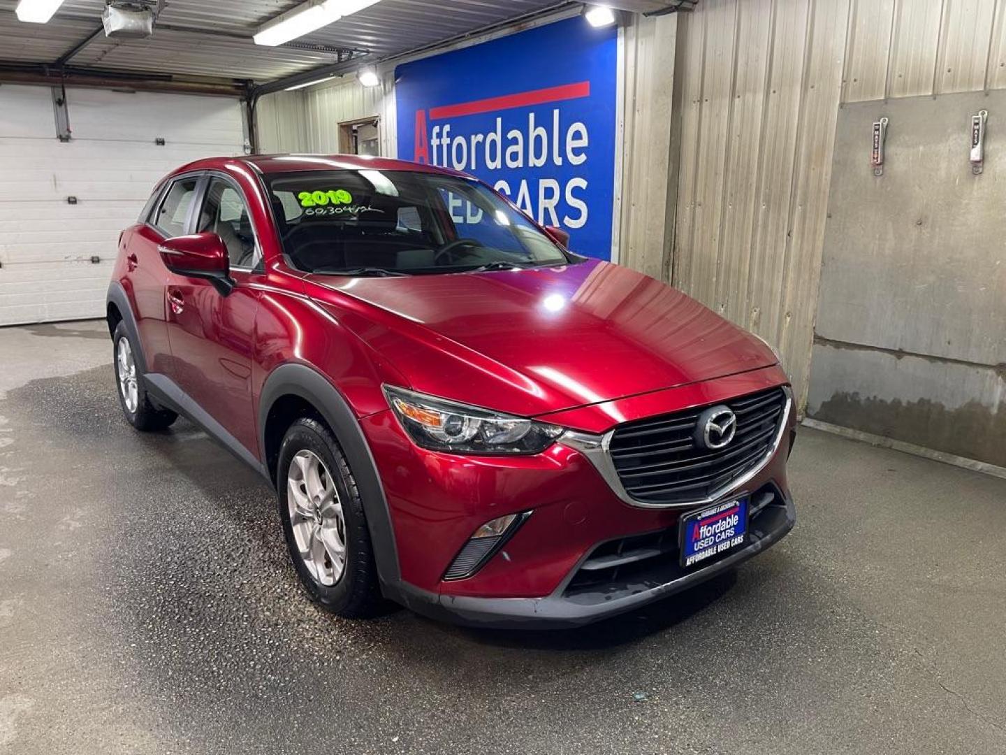 2019 RED MAZDA CX-3 SPORT (JM1DKDB75K1) with an 2.0L engine, Automatic transmission, located at 2525 S. Cushman, Fairbanks, AK, 99701, (907) 452-5707, 64.824036, -147.712311 - Photo#0