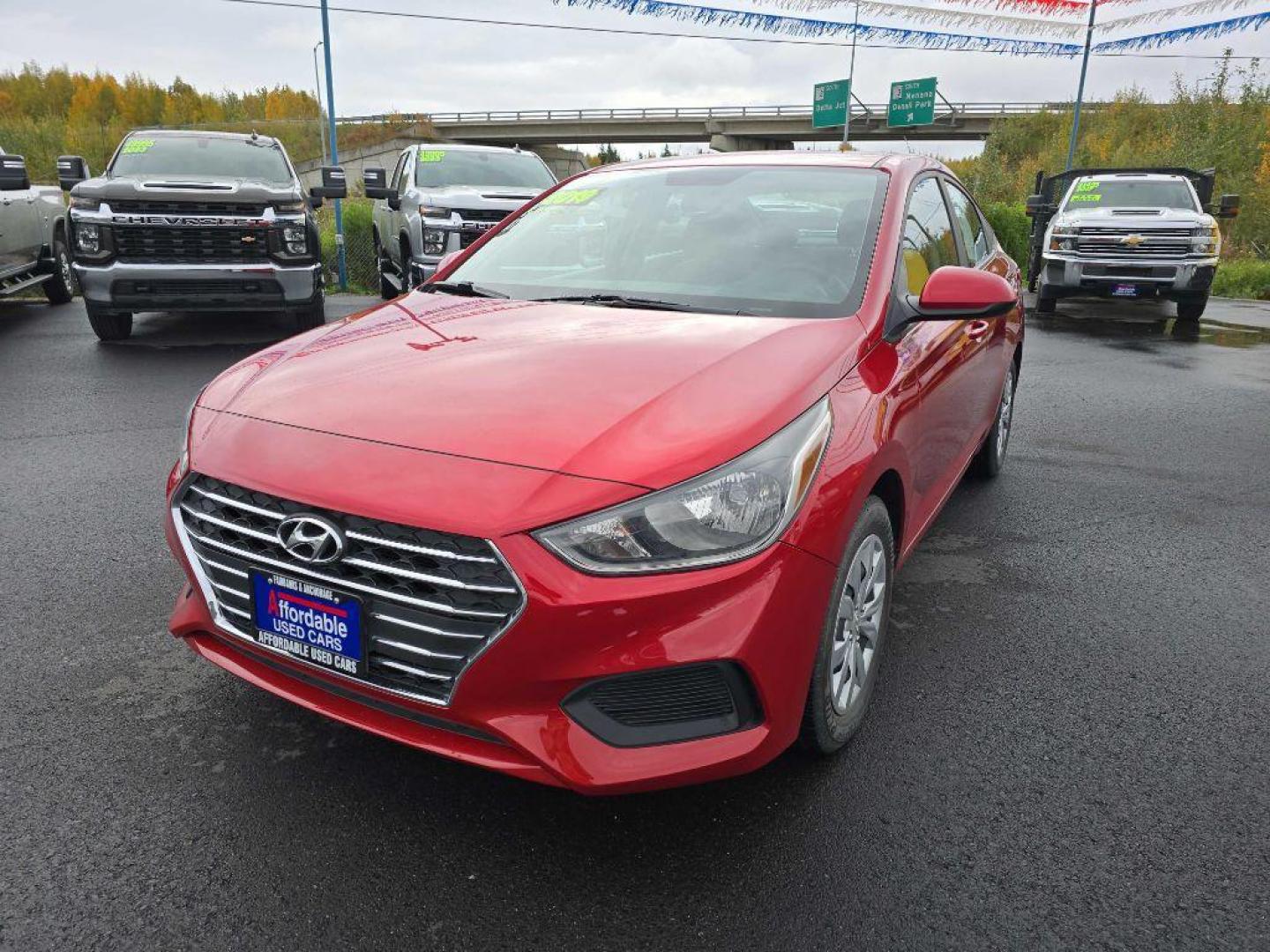 2019 RED HYUNDAI ACCENT SE (3KPC24A39KE) with an 1.6L engine, Automatic transmission, located at 2525 S. Cushman, Fairbanks, AK, 99701, (907) 452-5707, 64.824036, -147.712311 - Photo#1