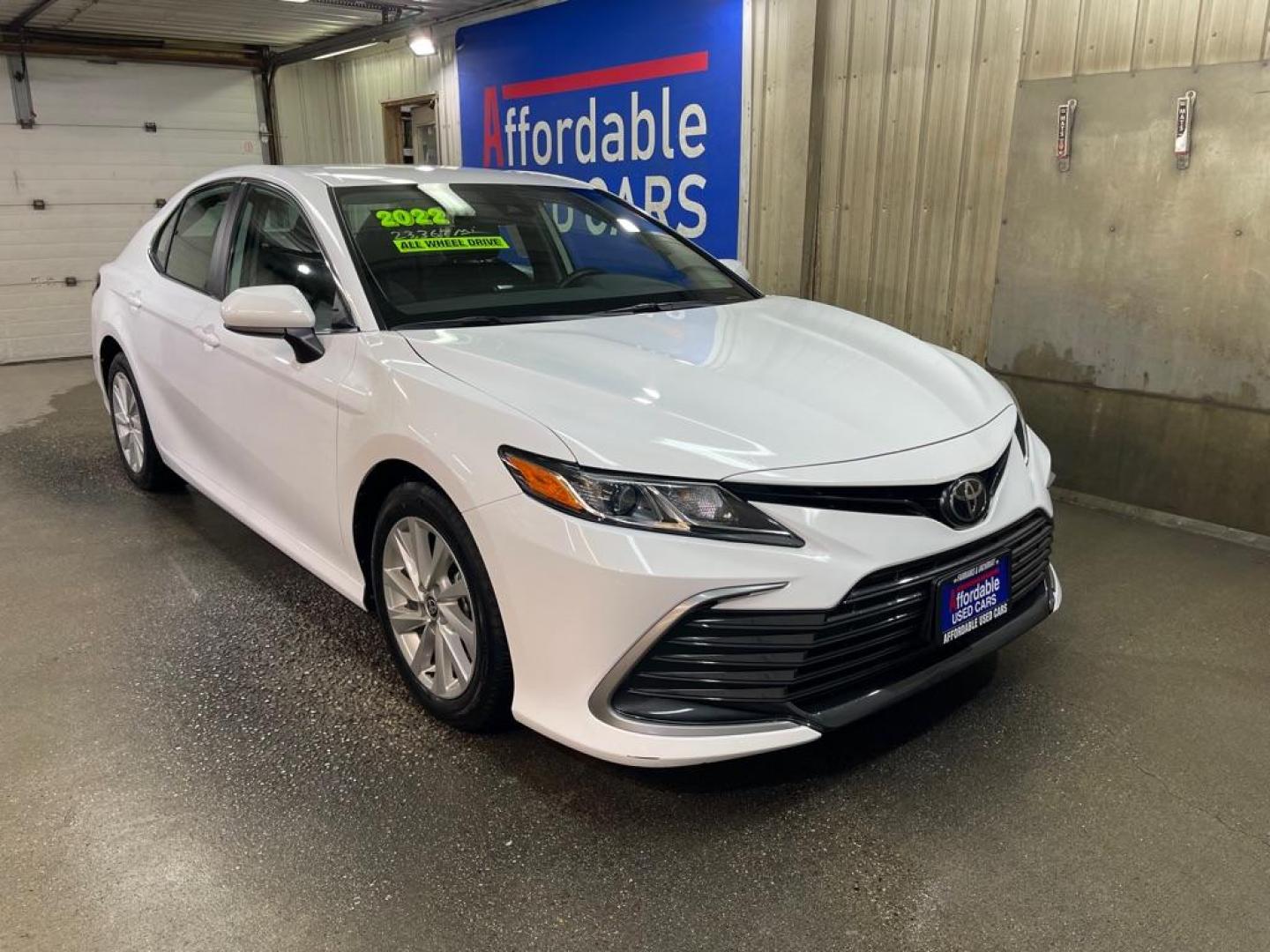 2022 WHITE TOYOTA CAMRY AWD LE LE (4T1C11BK2NU) with an 2.5L engine, Automatic transmission, located at 2525 S. Cushman, Fairbanks, AK, 99701, (907) 452-5707, 64.824036, -147.712311 - Photo#0