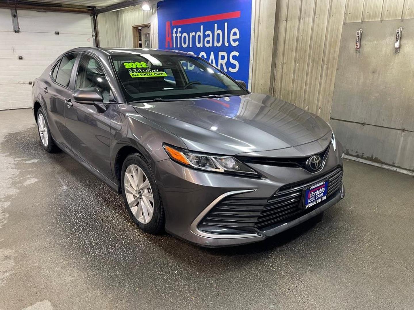 2022 GRAY TOYOTA CAMRY AWD LE LE (4T1C11BK9NU) with an 2.5L engine, Automatic transmission, located at 2525 S. Cushman, Fairbanks, AK, 99701, (907) 452-5707, 64.824036, -147.712311 - Photo#0