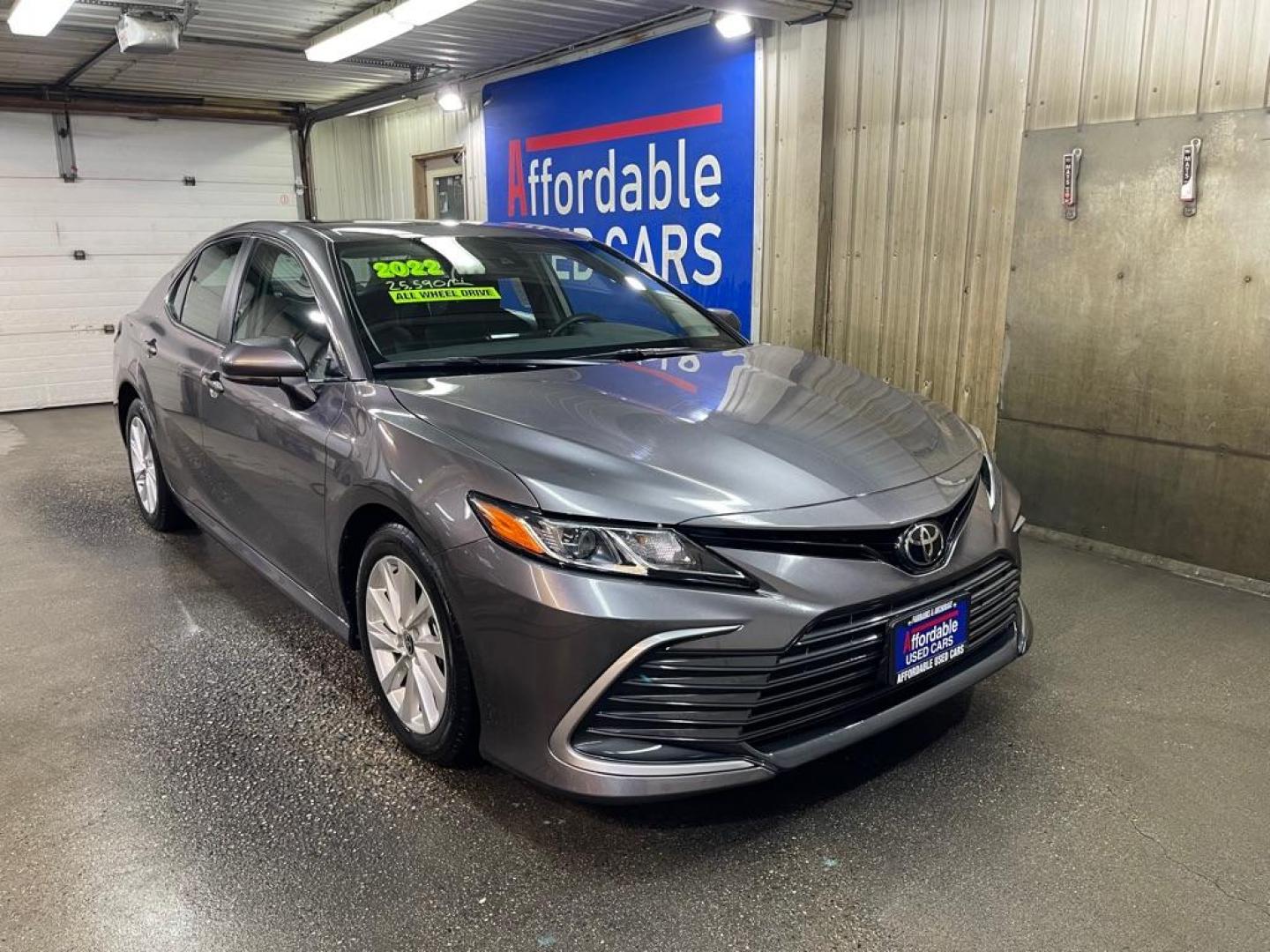 2022 GRAY TOYOTA CAMRY AWD LE LE (4T1C11BKXNU) with an 2.5L engine, Automatic transmission, located at 2525 S. Cushman, Fairbanks, AK, 99701, (907) 452-5707, 64.824036, -147.712311 - Photo#0