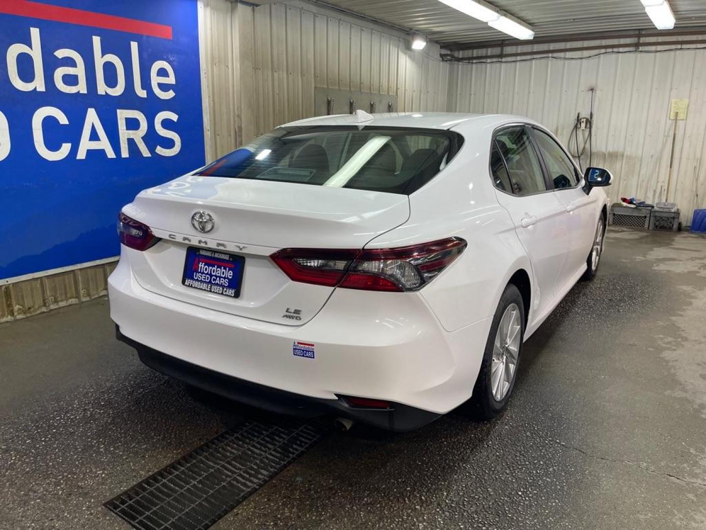 2022 WHITE TOYOTA CAMRY AWD LE LE (4T1C11BK0NU) with an 2.5L engine, Automatic transmission, located at 2525 S. Cushman, Fairbanks, AK, 99701, (907) 452-5707, 64.824036, -147.712311 - Photo#2