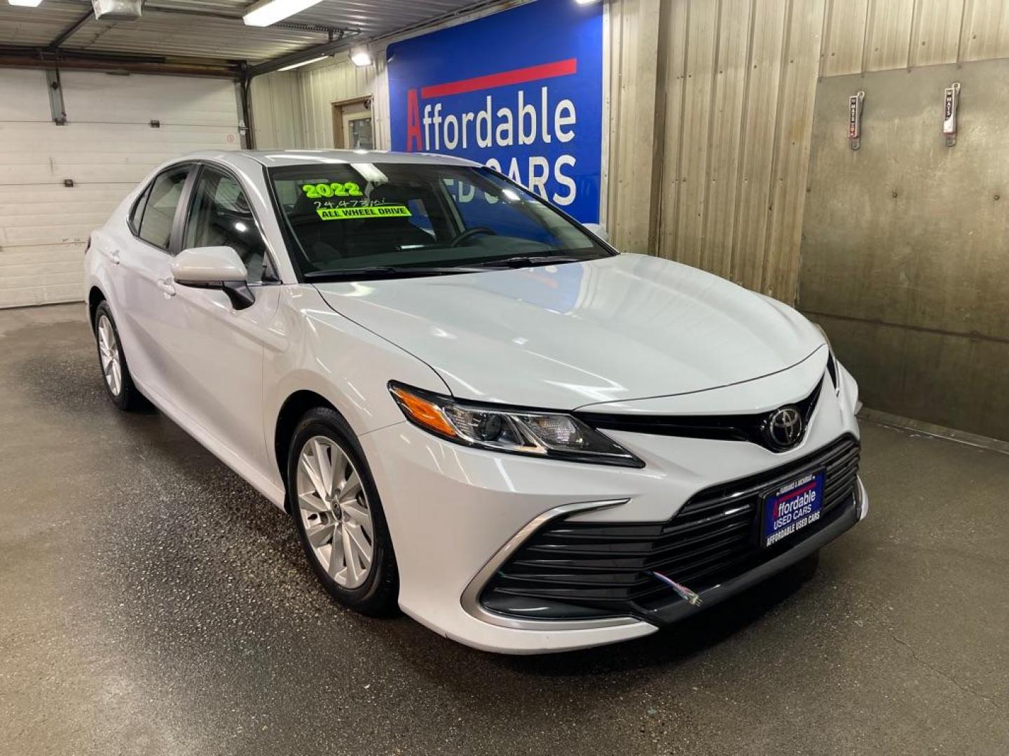 2022 WHITE TOYOTA CAMRY AWD LE LE (4T1C11BK0NU) with an 2.5L engine, Automatic transmission, located at 2525 S. Cushman, Fairbanks, AK, 99701, (907) 452-5707, 64.824036, -147.712311 - Photo#0