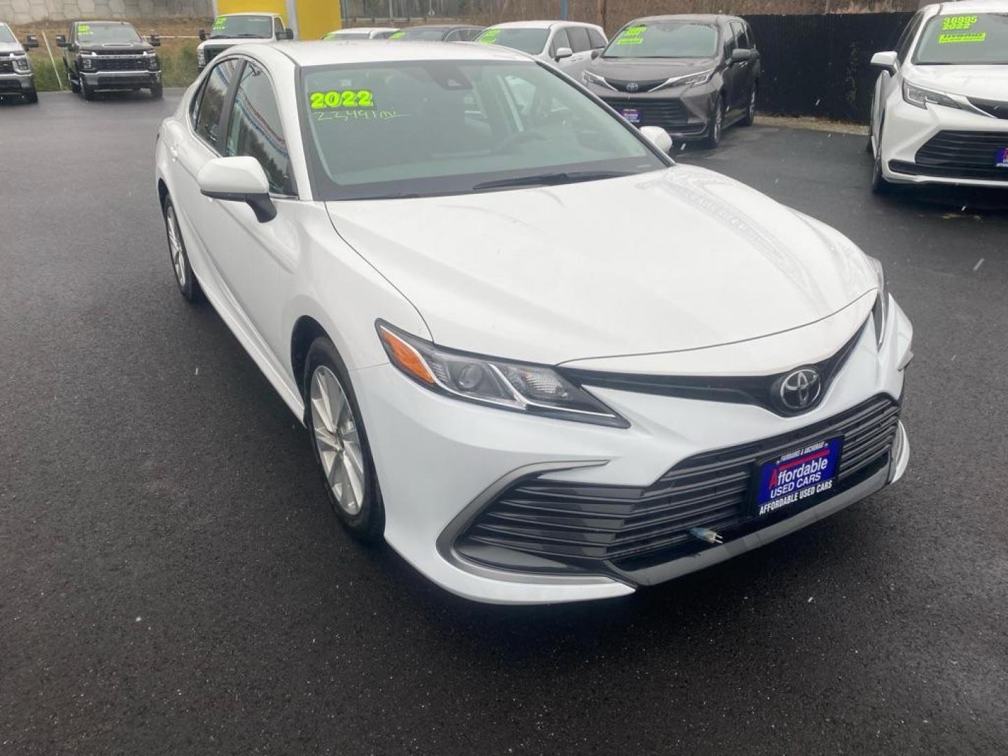 2022 WHITE TOYOTA CAMRY AWD LE LE (4T1C11BKXNU) with an 2.5L engine, Automatic transmission, located at 2525 S. Cushman, Fairbanks, AK, 99701, (907) 452-5707, 64.824036, -147.712311 - Photo#1