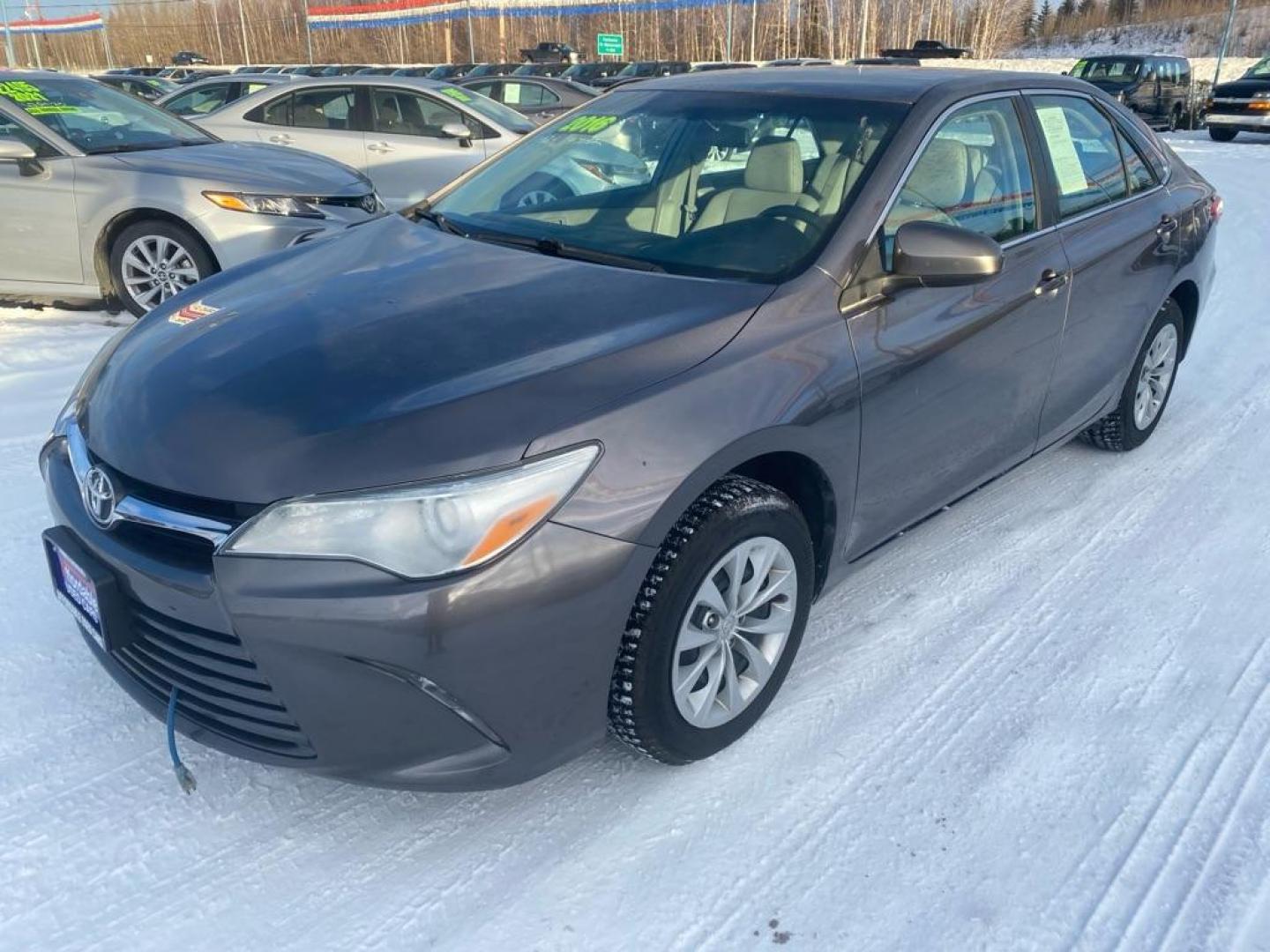 2016 BRONZE TOYOTA CAMRY LE (4T1BF1FK7GU) with an 2.5L engine, Automatic transmission, located at 2525 S. Cushman, Fairbanks, AK, 99701, (907) 452-5707, 64.824036, -147.712311 - Photo#0