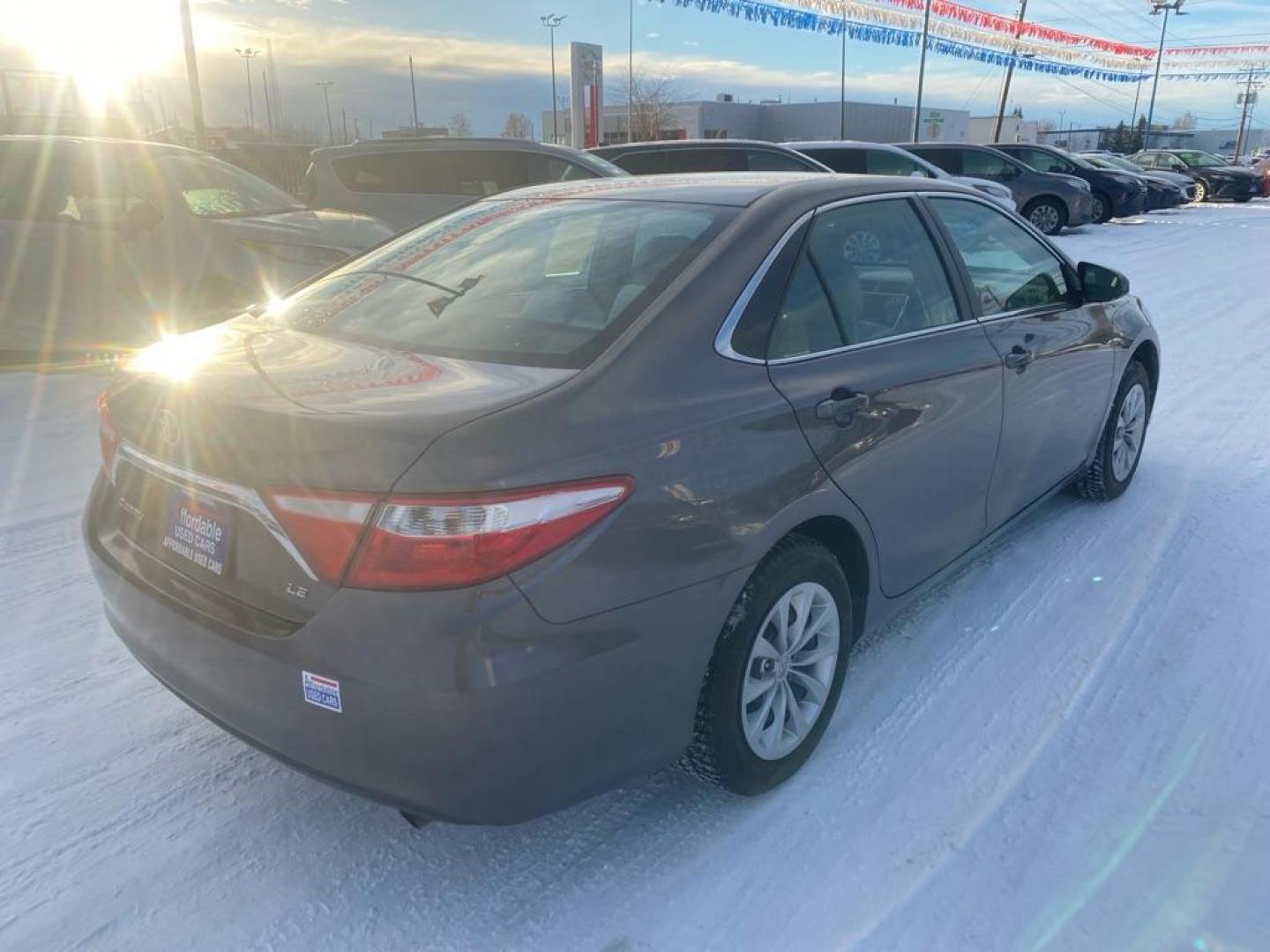 2016 BRONZE TOYOTA CAMRY LE (4T1BF1FK7GU) with an 2.5L engine, Automatic transmission, located at 2525 S. Cushman, Fairbanks, AK, 99701, (907) 452-5707, 64.824036, -147.712311 - Photo#2