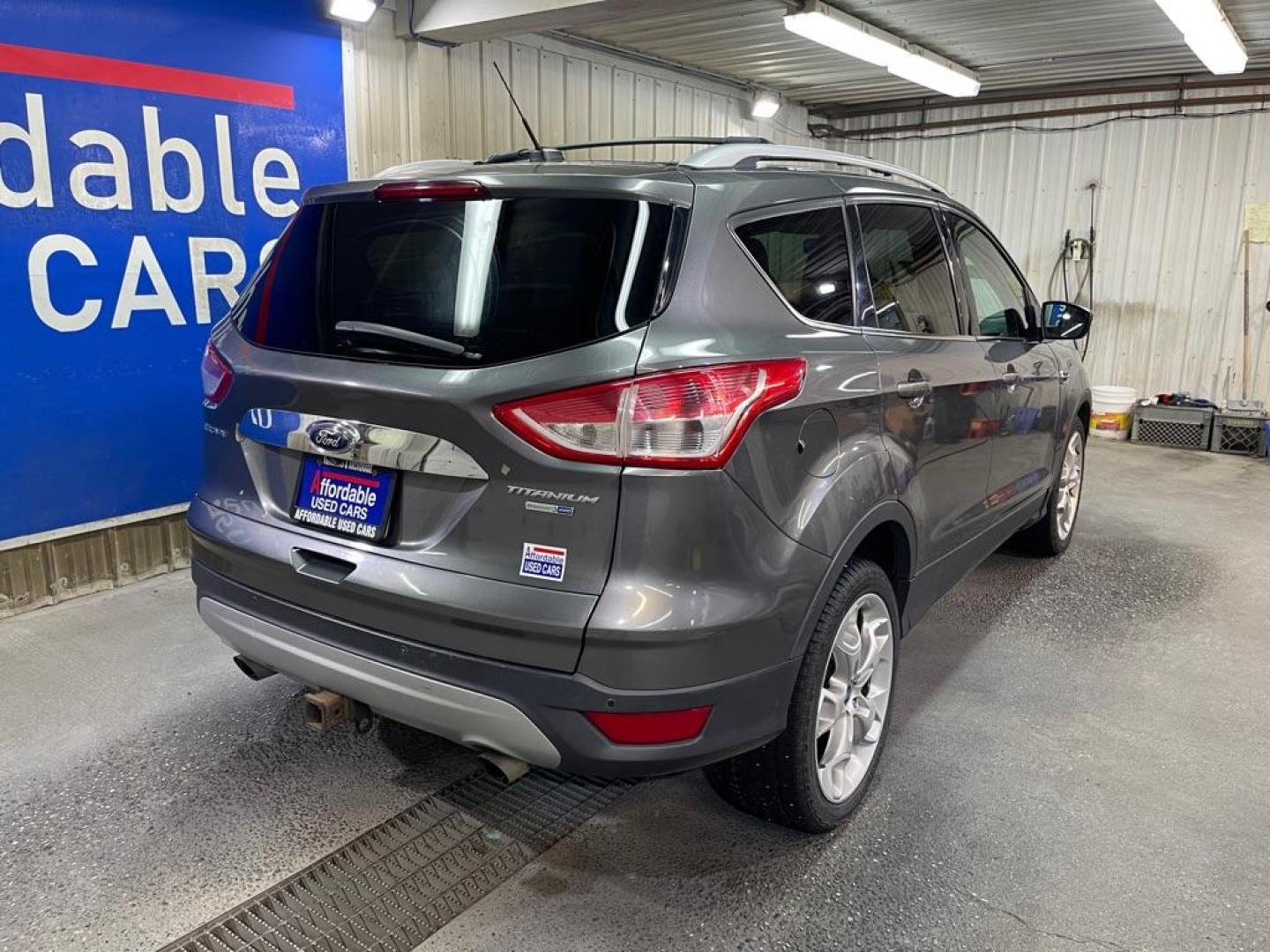 2014 GREY FORD ESCAPE TITANIUM (1FMCU9J92EU) with an 2.0L engine, Automatic transmission, located at 2525 S. Cushman, Fairbanks, AK, 99701, (907) 452-5707, 64.824036, -147.712311 - Photo#2