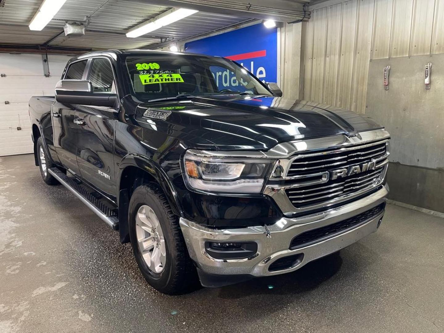 2019 BLACK RAM 1500 LARAMIE (1C6SRFRTXKN) with an 5.7L engine, Automatic transmission, located at 2525 S. Cushman, Fairbanks, AK, 99701, (907) 452-5707, 64.824036, -147.712311 - Photo#0