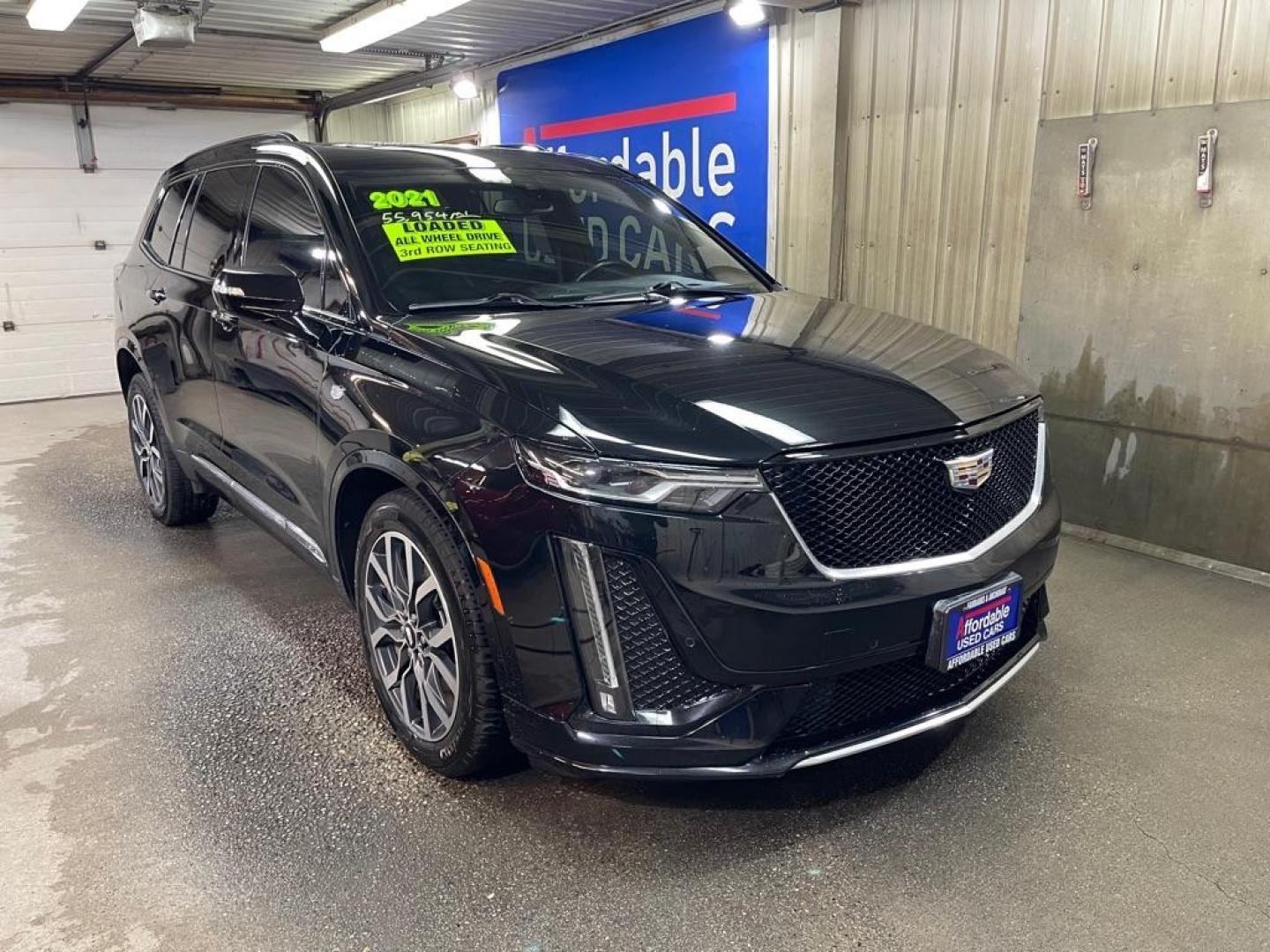 2021 BLACK CADILLAC XT6 SPORT (1GYKPGRS7MZ) with an 3.6L engine, Automatic transmission, located at 2525 S. Cushman, Fairbanks, AK, 99701, (907) 452-5707, 64.824036, -147.712311 - Photo#0