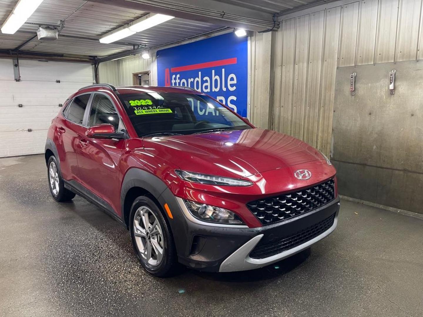 2023 RED HYUNDAI KONA SEL (KM8K6CAB9PU) with an 2.0L engine, Continuously Variable transmission, located at 2525 S. Cushman, Fairbanks, AK, 99701, (907) 452-5707, 64.824036, -147.712311 - Photo#0