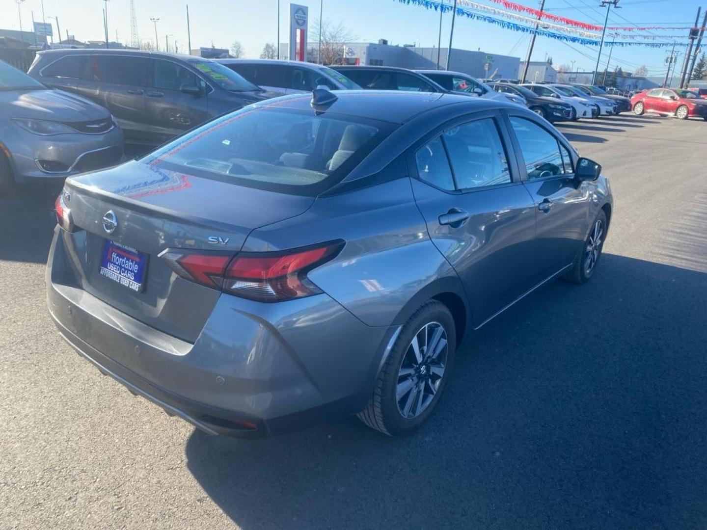 2020 GRAY NISSAN VERSA SV (3N1CN8EV1LL) with an 1.6L engine, Continuously Variable transmission, located at 2525 S. Cushman, Fairbanks, AK, 99701, (907) 452-5707, 64.824036, -147.712311 - Photo#2