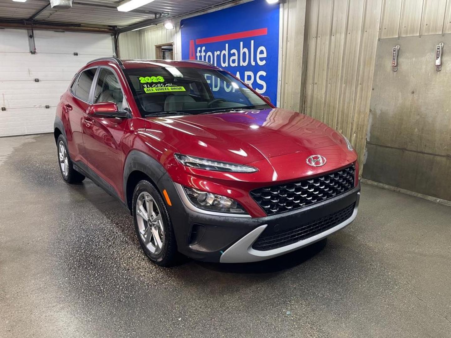 2023 RED HYUNDAI KONA SEL (KM8K6CAB5PU) with an 2.0L engine, Continuously Variable transmission, located at 2525 S. Cushman, Fairbanks, AK, 99701, (907) 452-5707, 64.824036, -147.712311 - Photo#0