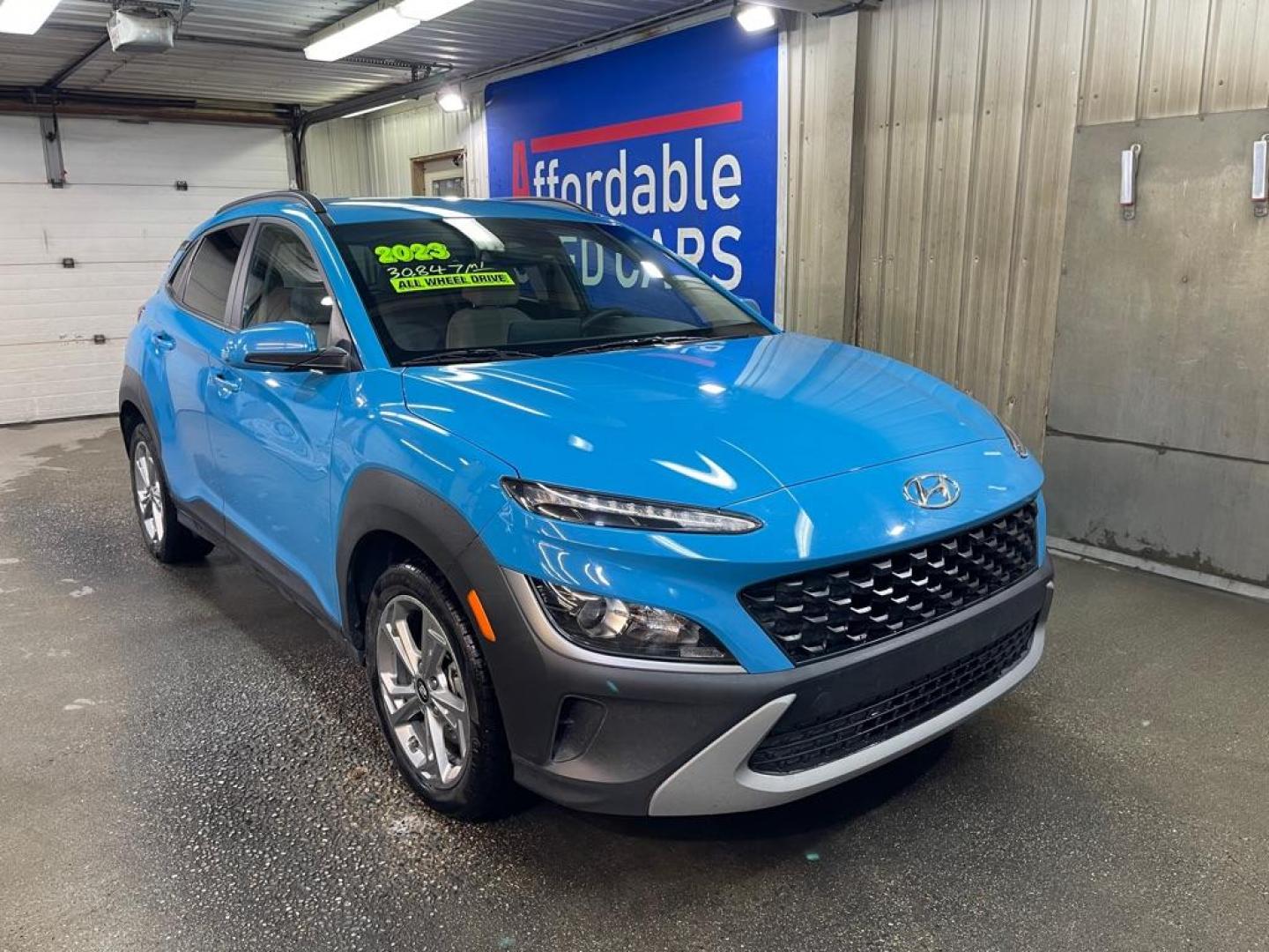 2023 BLUE HYUNDAI KONA SEL (KM8K6CAB7PU) with an 2.0L engine, Continuously Variable transmission, located at 2525 S. Cushman, Fairbanks, AK, 99701, (907) 452-5707, 64.824036, -147.712311 - Photo#0