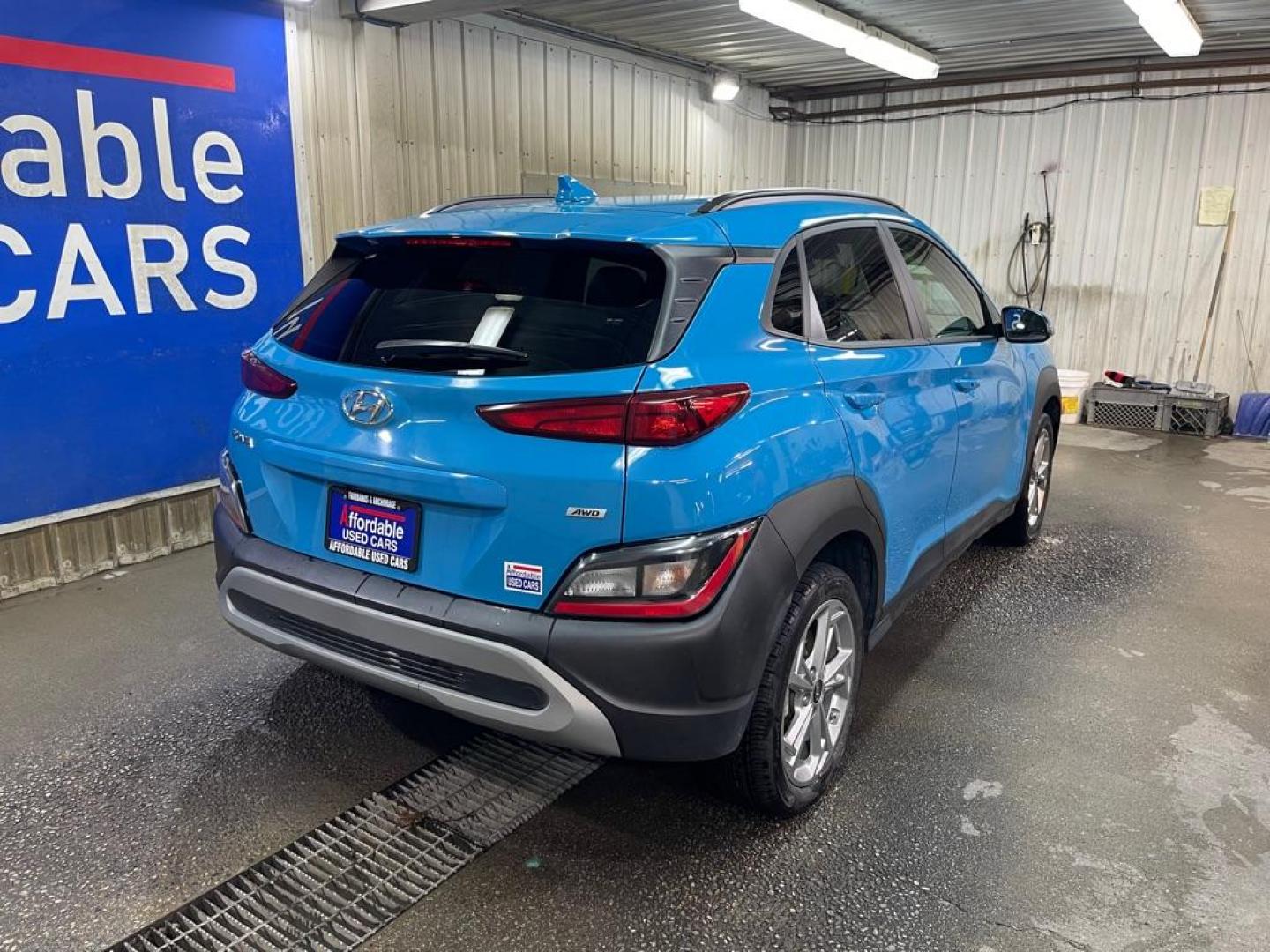 2023 BLUE HYUNDAI KONA SEL (KM8K6CAB7PU) with an 2.0L engine, Continuously Variable transmission, located at 2525 S. Cushman, Fairbanks, AK, 99701, (907) 452-5707, 64.824036, -147.712311 - Photo#2