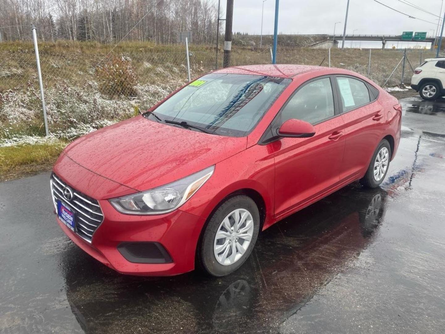 2021 RED HYUNDAI ACCENT SE (3KPC24A6XME) with an 1.6L engine, 6-Speed Manual transmission, located at 2525 S. Cushman, Fairbanks, AK, 99701, (907) 452-5707, 64.824036, -147.712311 - Photo#0